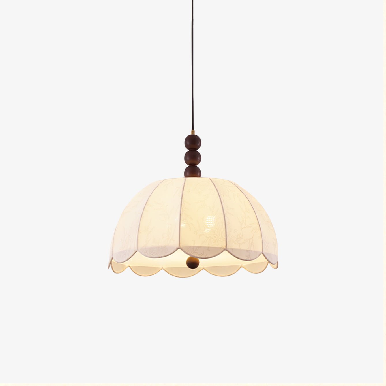 Syphaen Traditionelle Pendelleuchte aus Stoff und Holz-Letslighting
