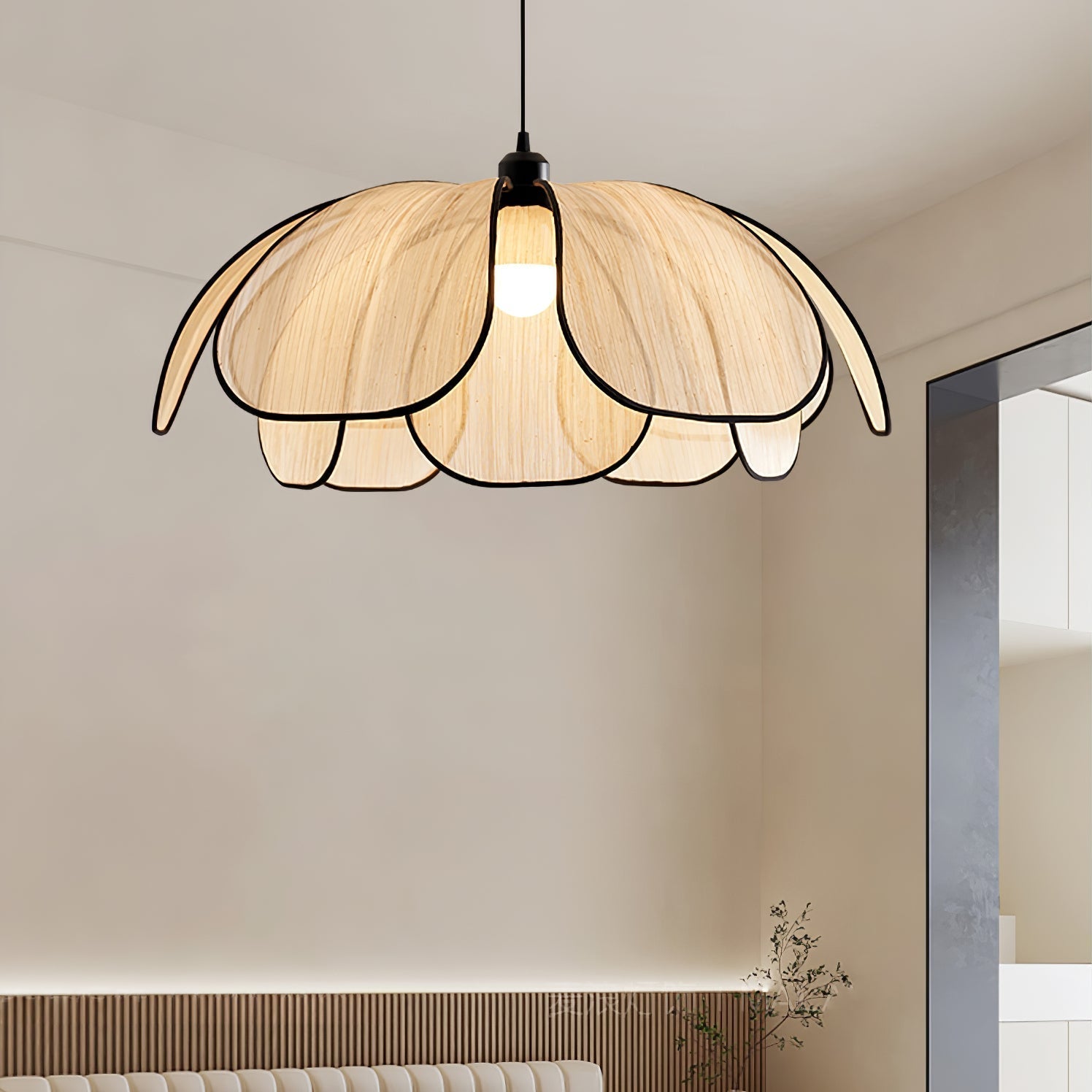 Elthaus Blütenblatt Faser Pendelleuchte-Letslighting