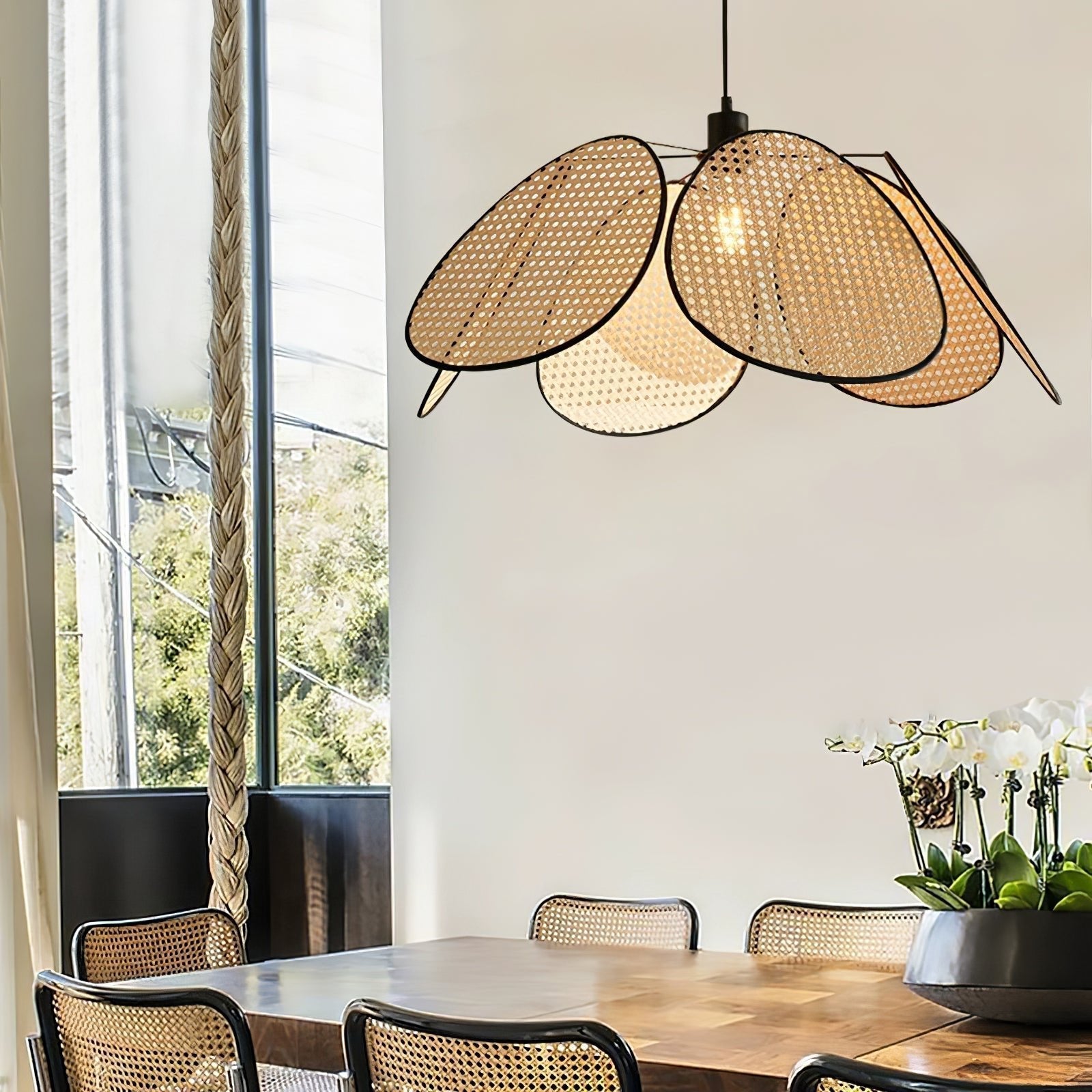 Orvara Blossom Petal Rattan Pendant Lamp-Letslighting
