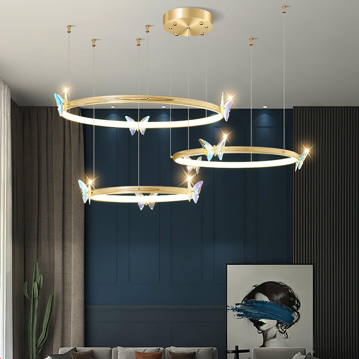 Lustra Kronleuchter Schmetterling Kristall Ring Elegant-Letslighting