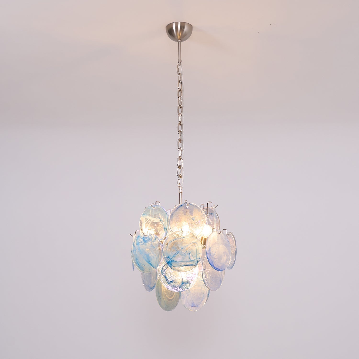 BlWaegnuvyj Individual Creativity Disc Metal Glass Chandelier - Letslighting
