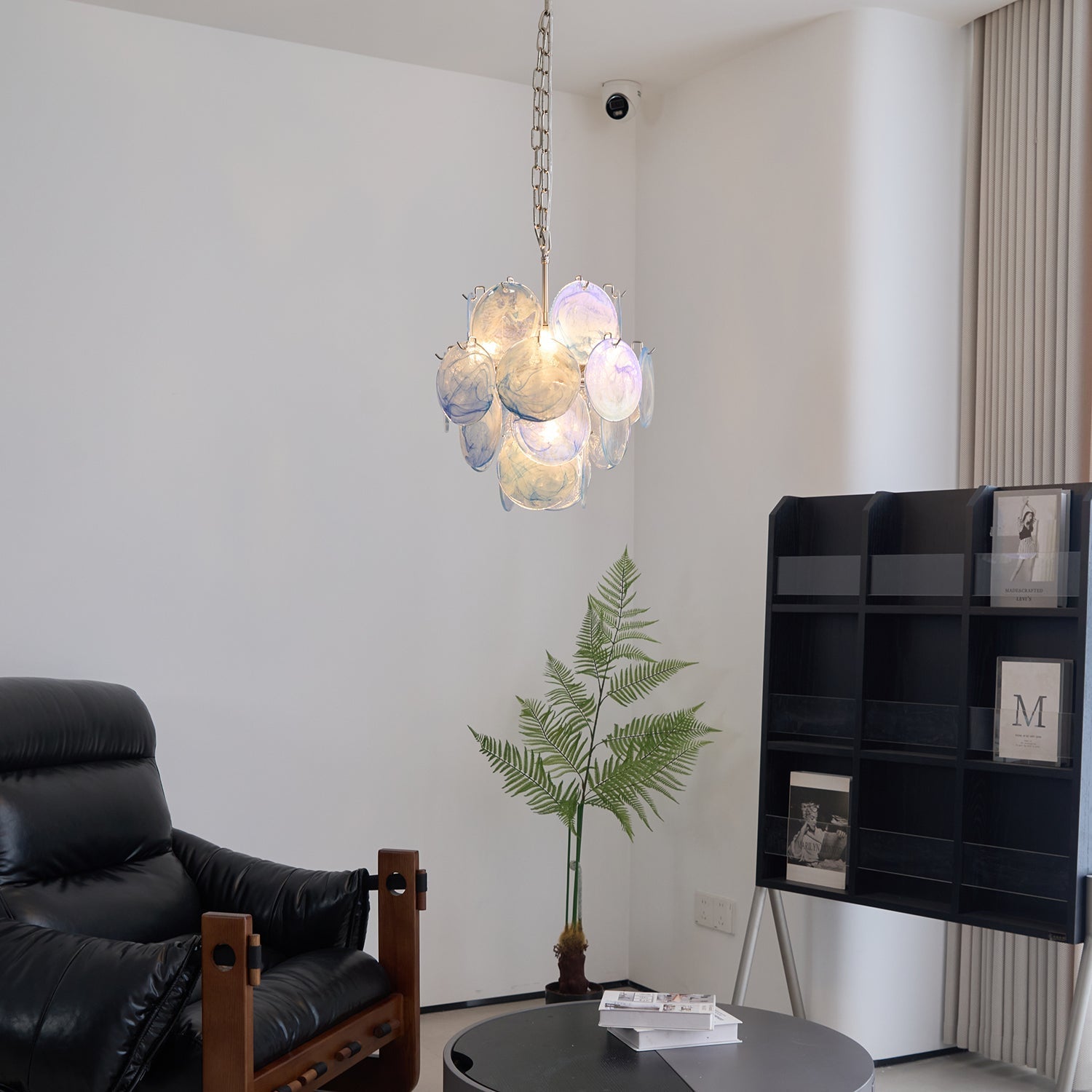 BlWaegnuvyj Individual Creativity Disc Metal Glass Chandelier - Letslighting