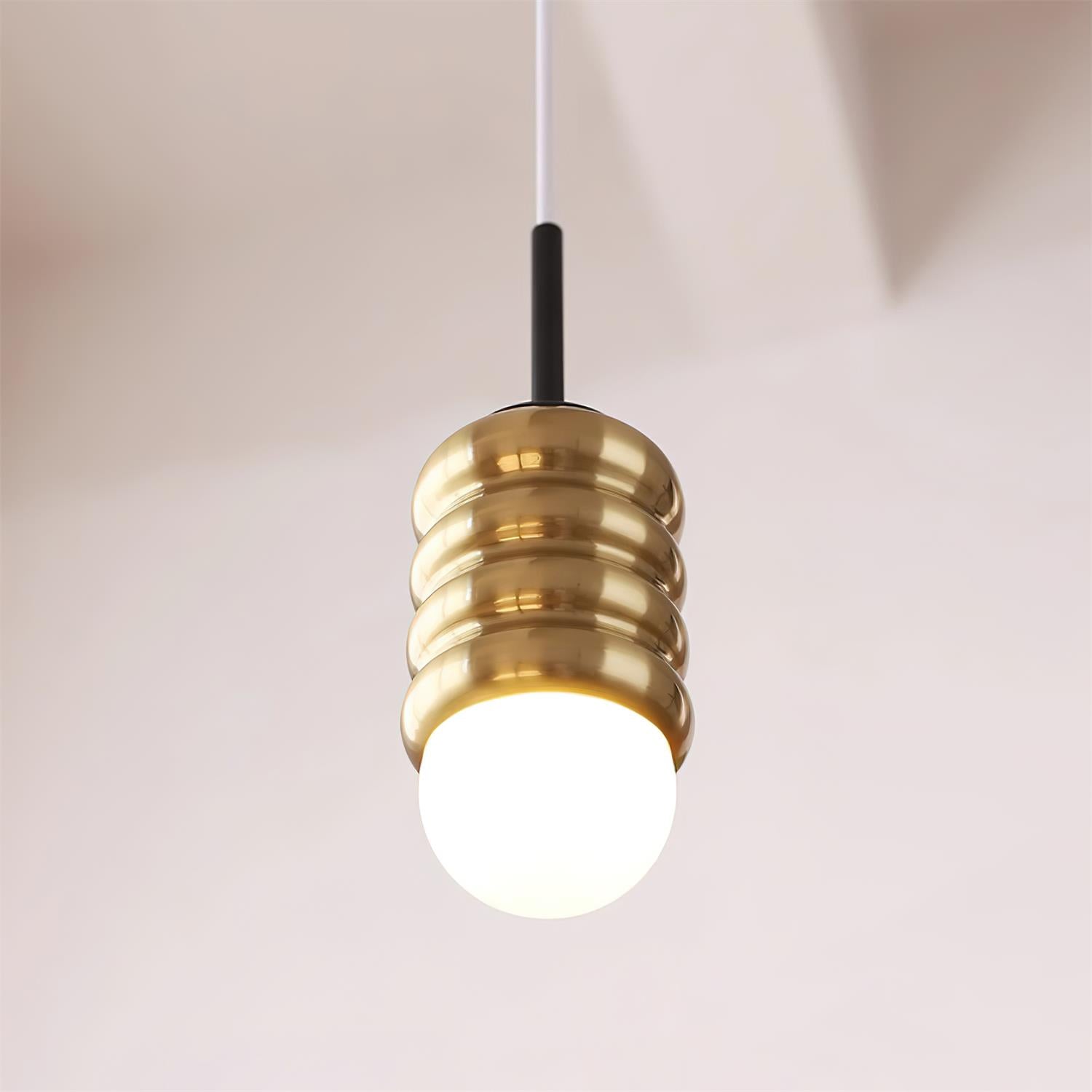 Pendelleuchte Gerippte Keramik Midcentury-Letslighting