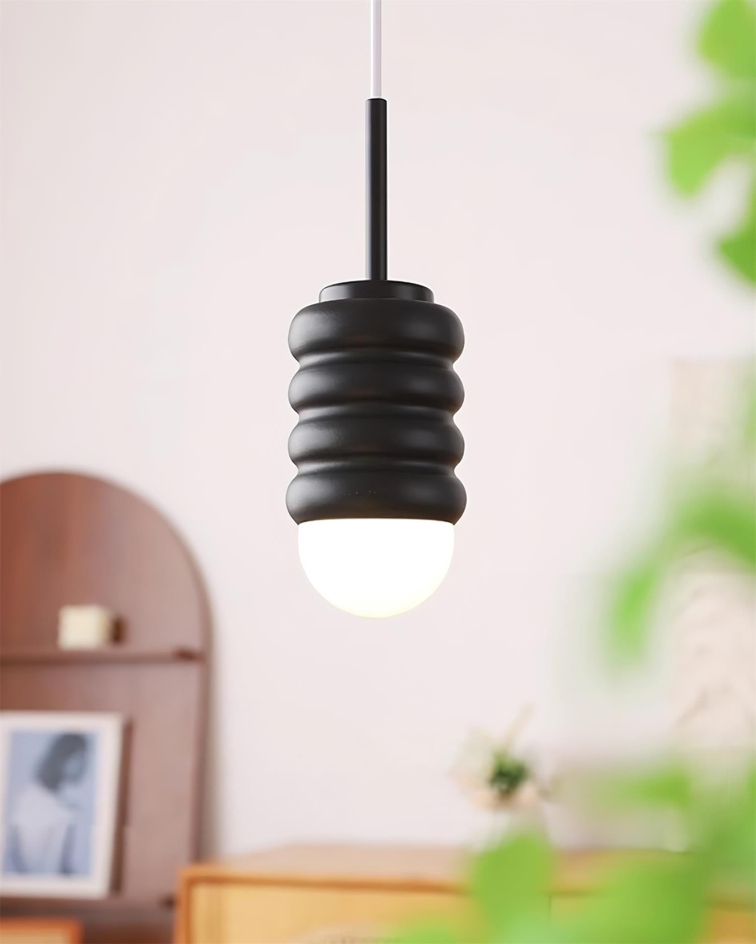 Pendelleuchte Gerippte Keramik Midcentury-Letslighting
