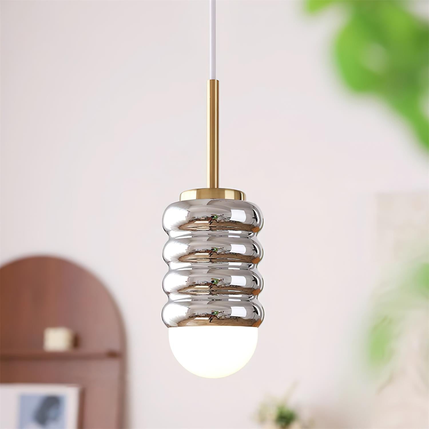 Pendelleuchte Gerippte Keramik Midcentury-Letslighting