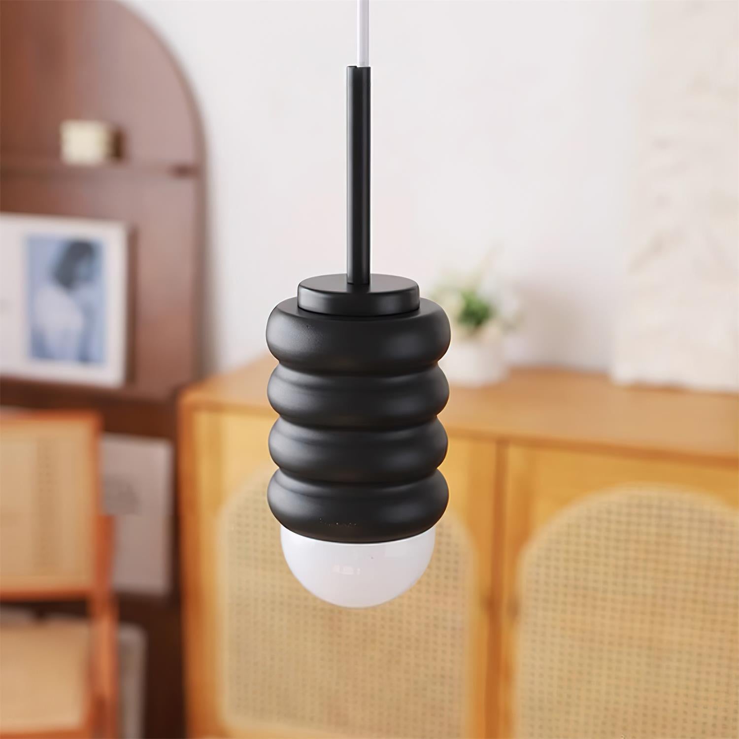 Pendelleuchte Gerippte Keramik Midcentury-Letslighting