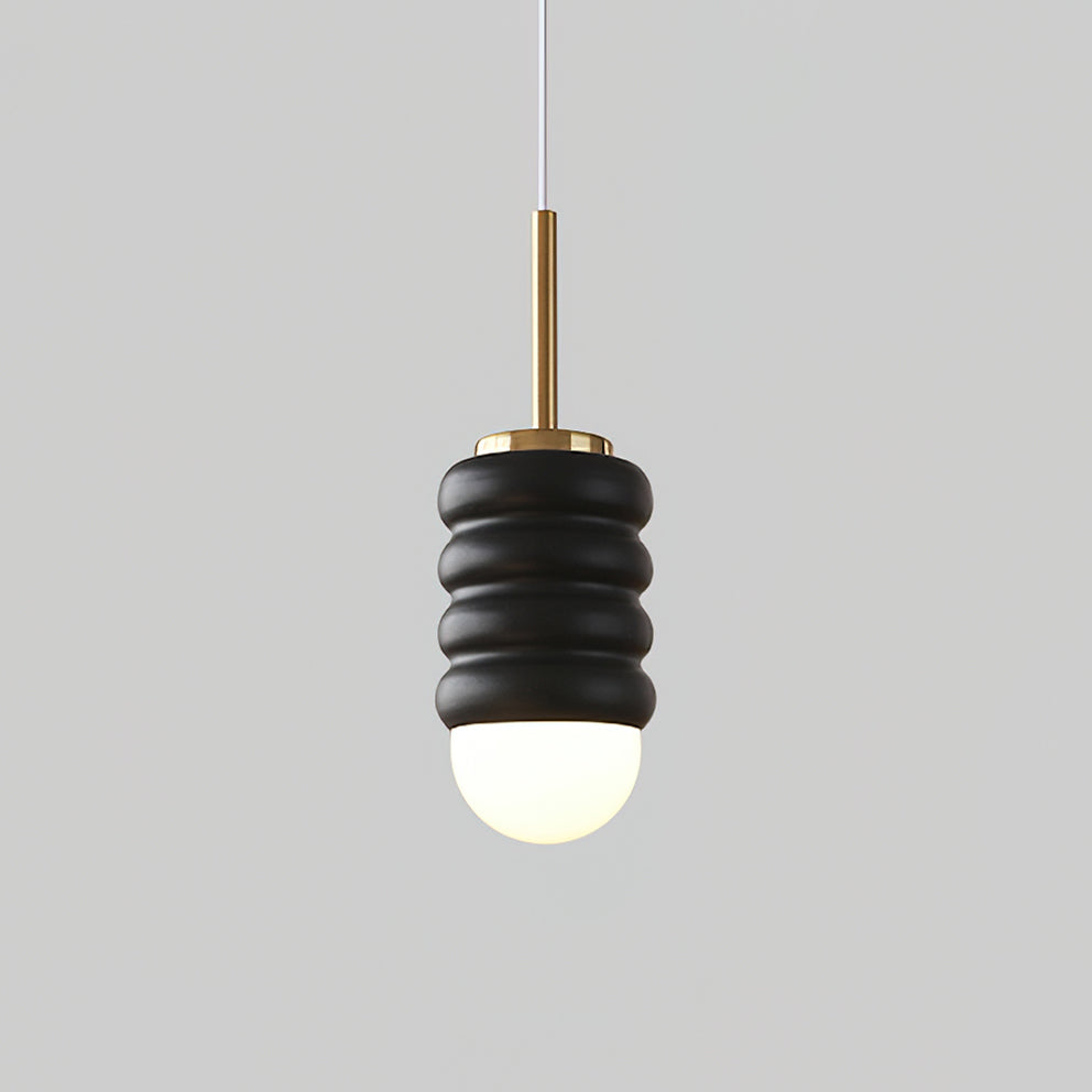 Pendelleuchte Gerippte Keramik Midcentury-Letslighting