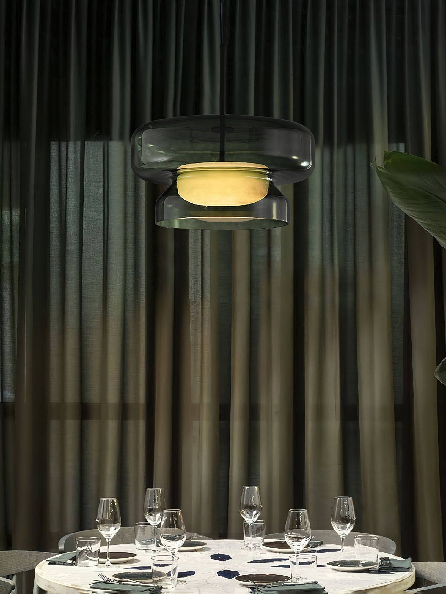 Zerithce Glas Moderne Minimalistische Pendelleuchte-Letslighting