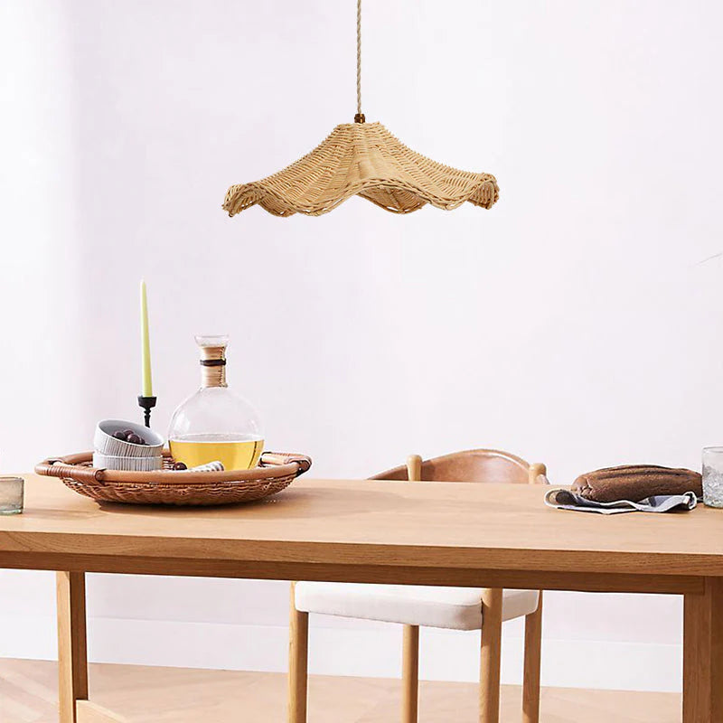 Ritta Klassisch LED Pendelleuchte Rattan Ess/Wohnzimmer-Letslighting