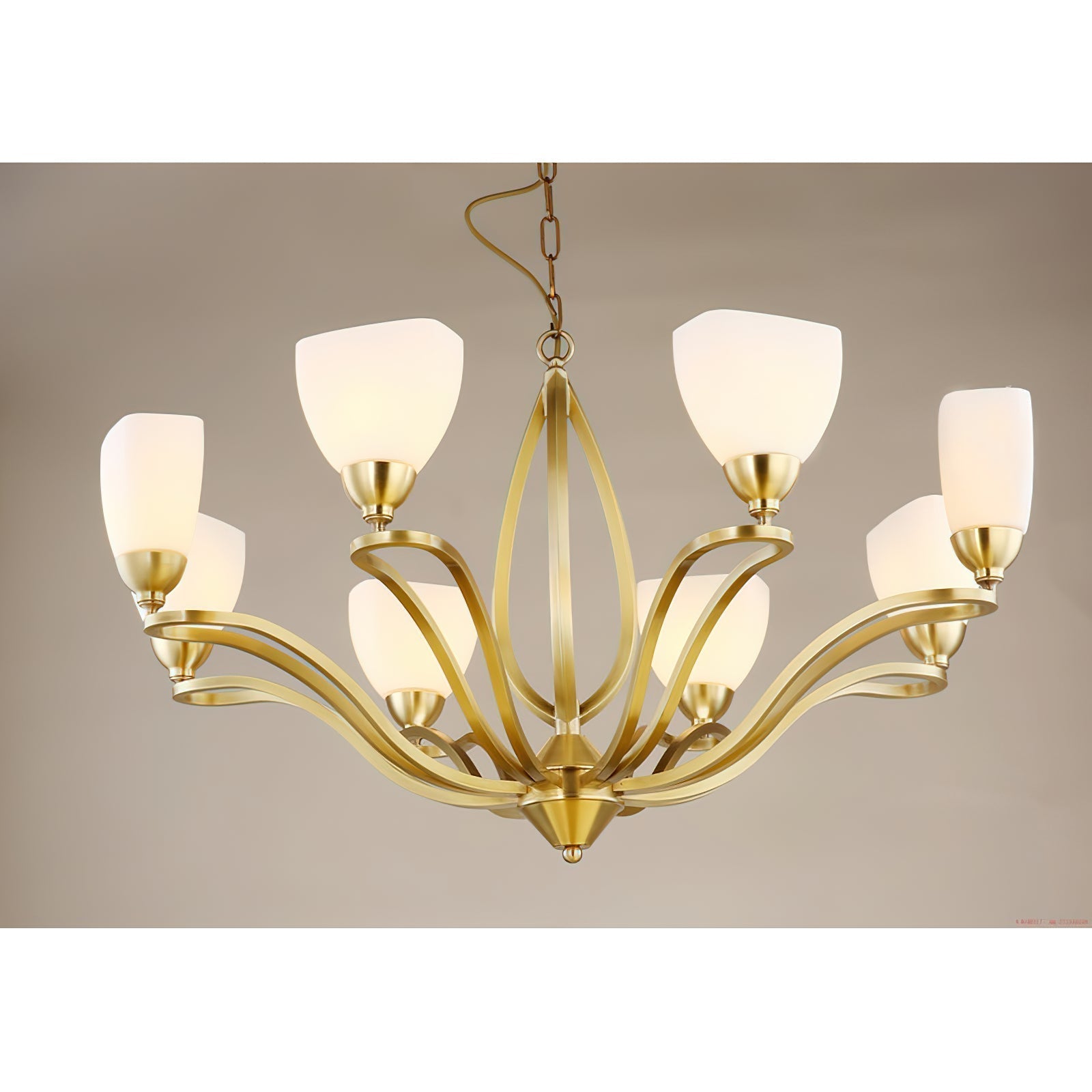 Dvaluvyj Postmoderner Luxus Messing-Glas-Kronleuchter-Letslighting