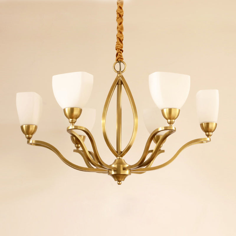Dvaluvyj Postmoderner Luxus Messing-Glas-Kronleuchter-Letslighting