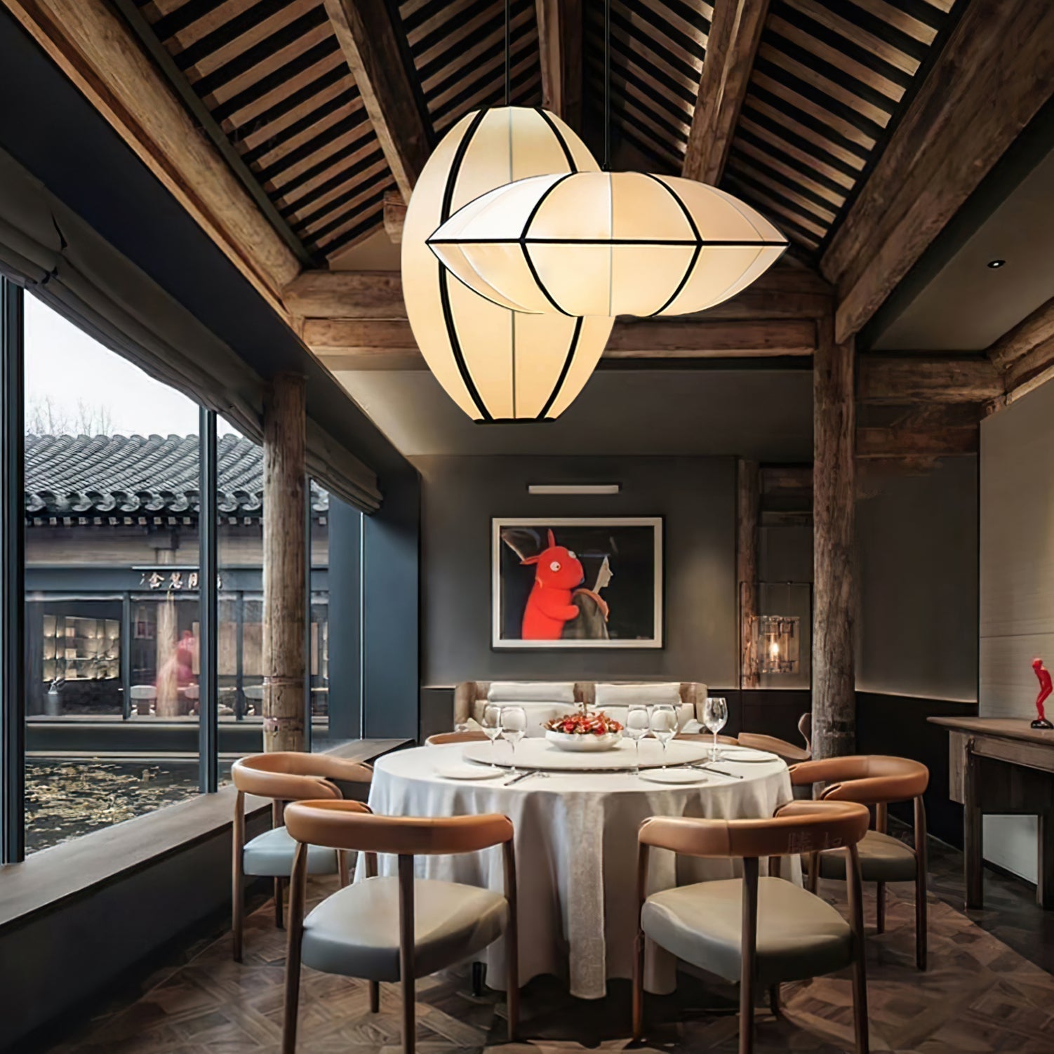 Daphne Modern Stoff Pendelleuchte Lampe-Letslighting