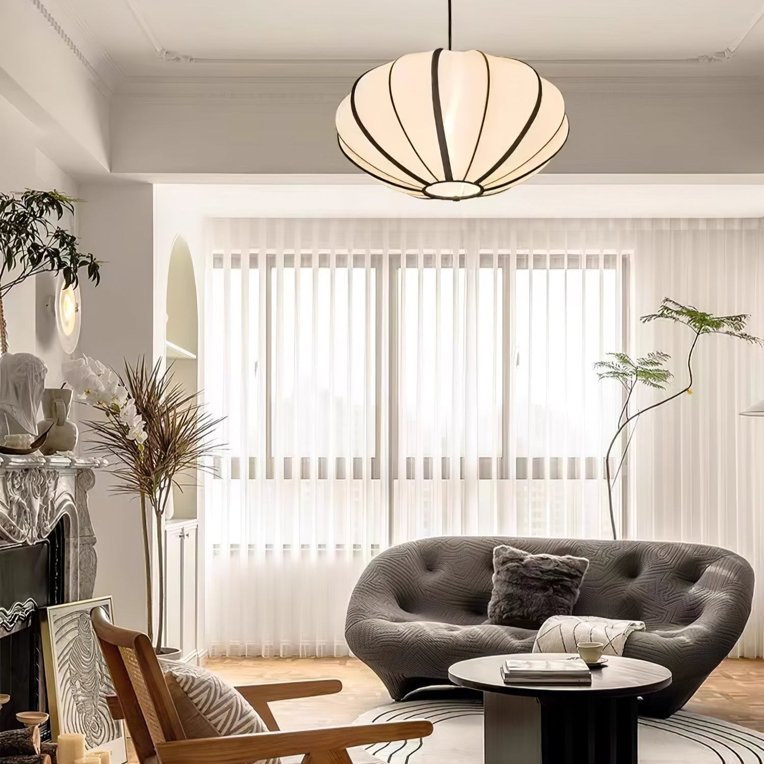 Daphne Modern Stoff Pendelleuchte Lampe-Letslighting