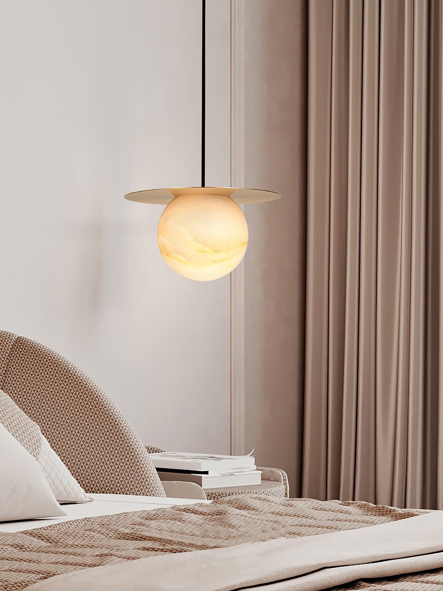 Nyvelyra Sphere Alabaster Pendant Light - Neutralighting