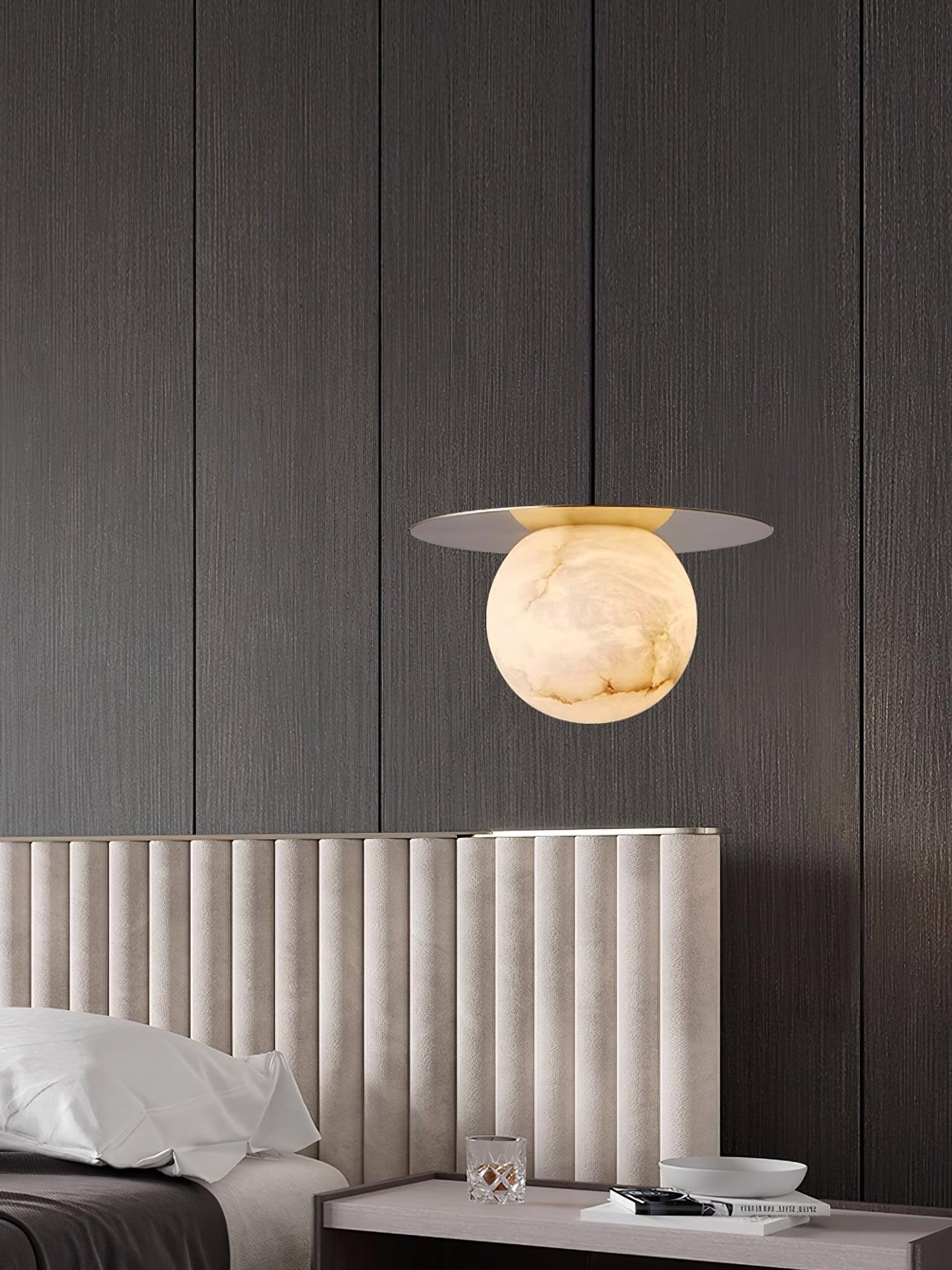 Nyvelyra Sphere Alabaster Pendant Light - Neutralighting