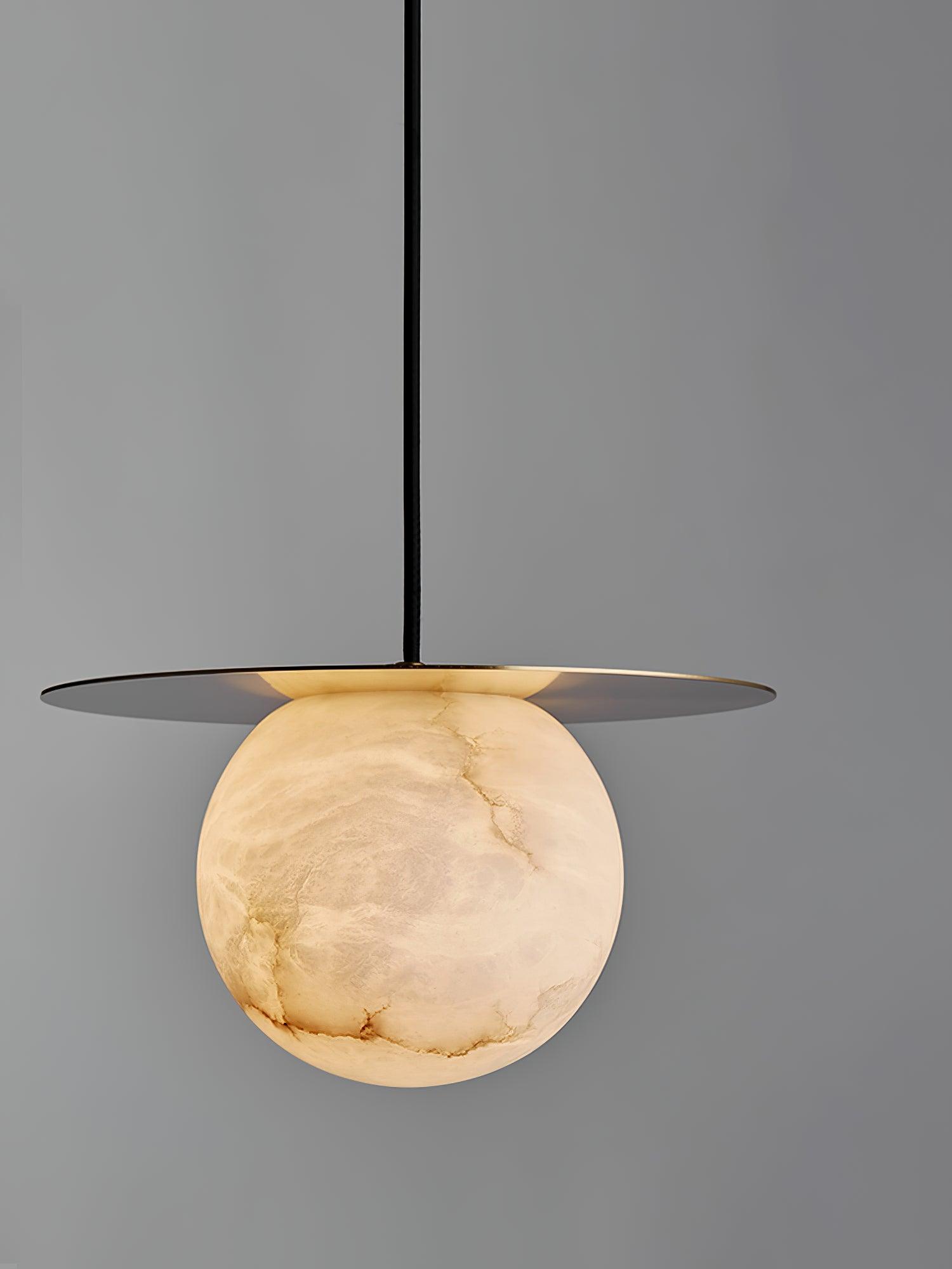 Nyvelyra Sphere Alabaster Pendant Light - Neutralighting