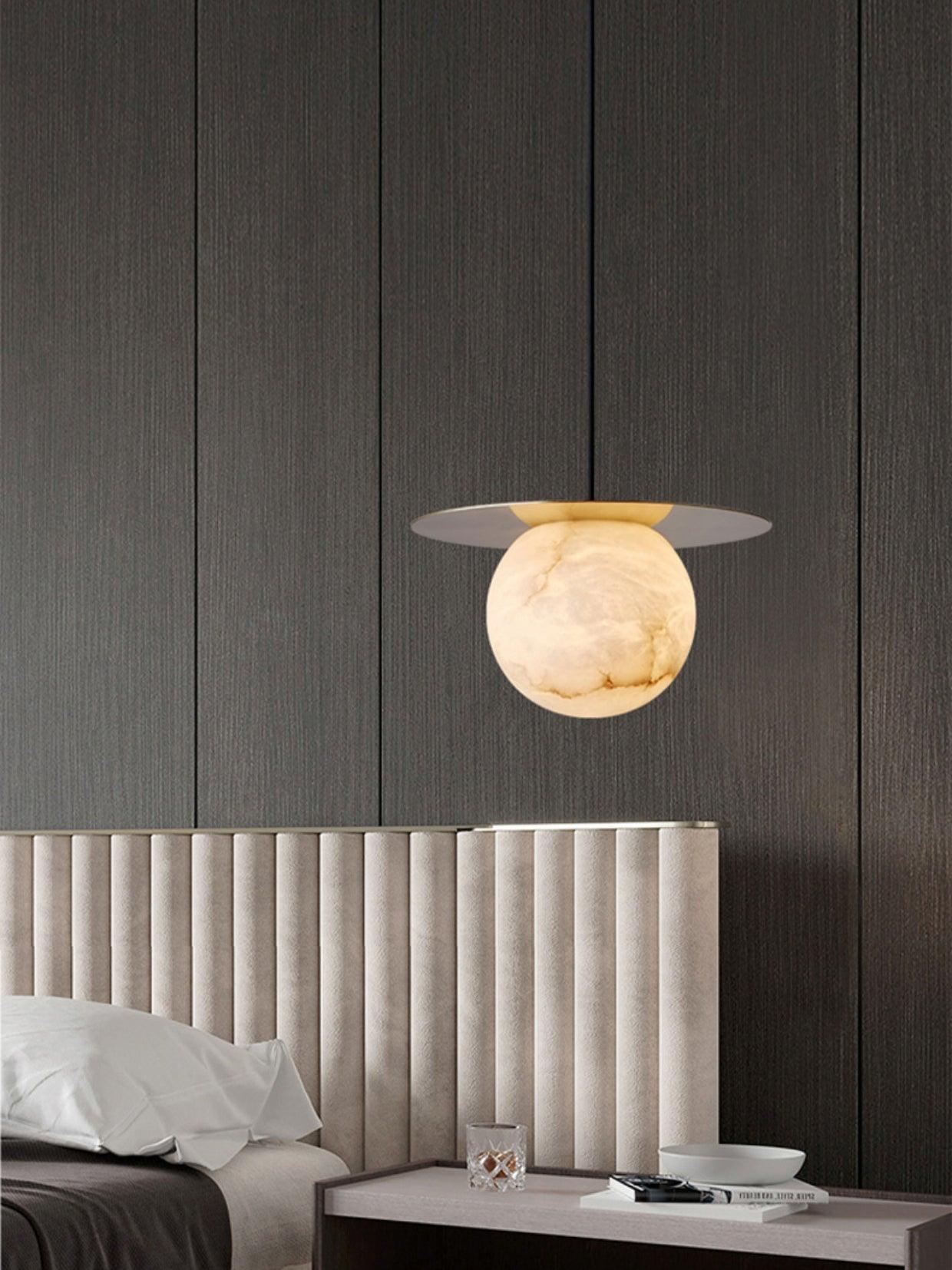 Nyvelyra Sphere Alabaster Pendant Light - Neutralighting