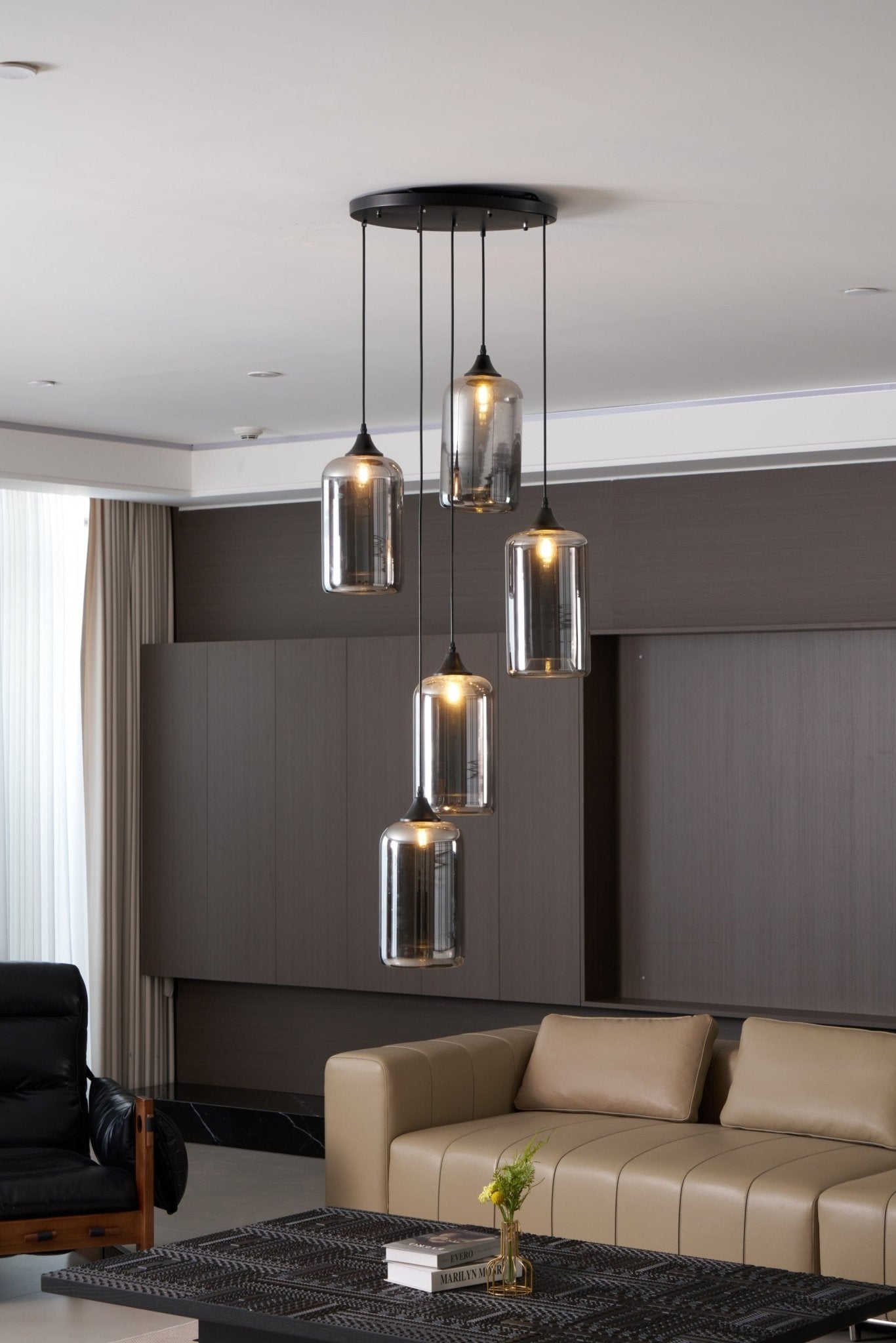 Mirelia Industrielle Pendelleuchte aus Glas-Letslighting