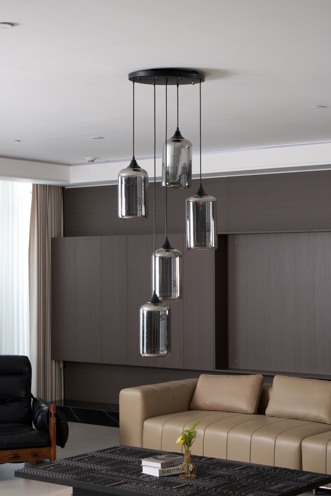 Mirelia Industrielle Pendelleuchte aus Glas-Letslighting