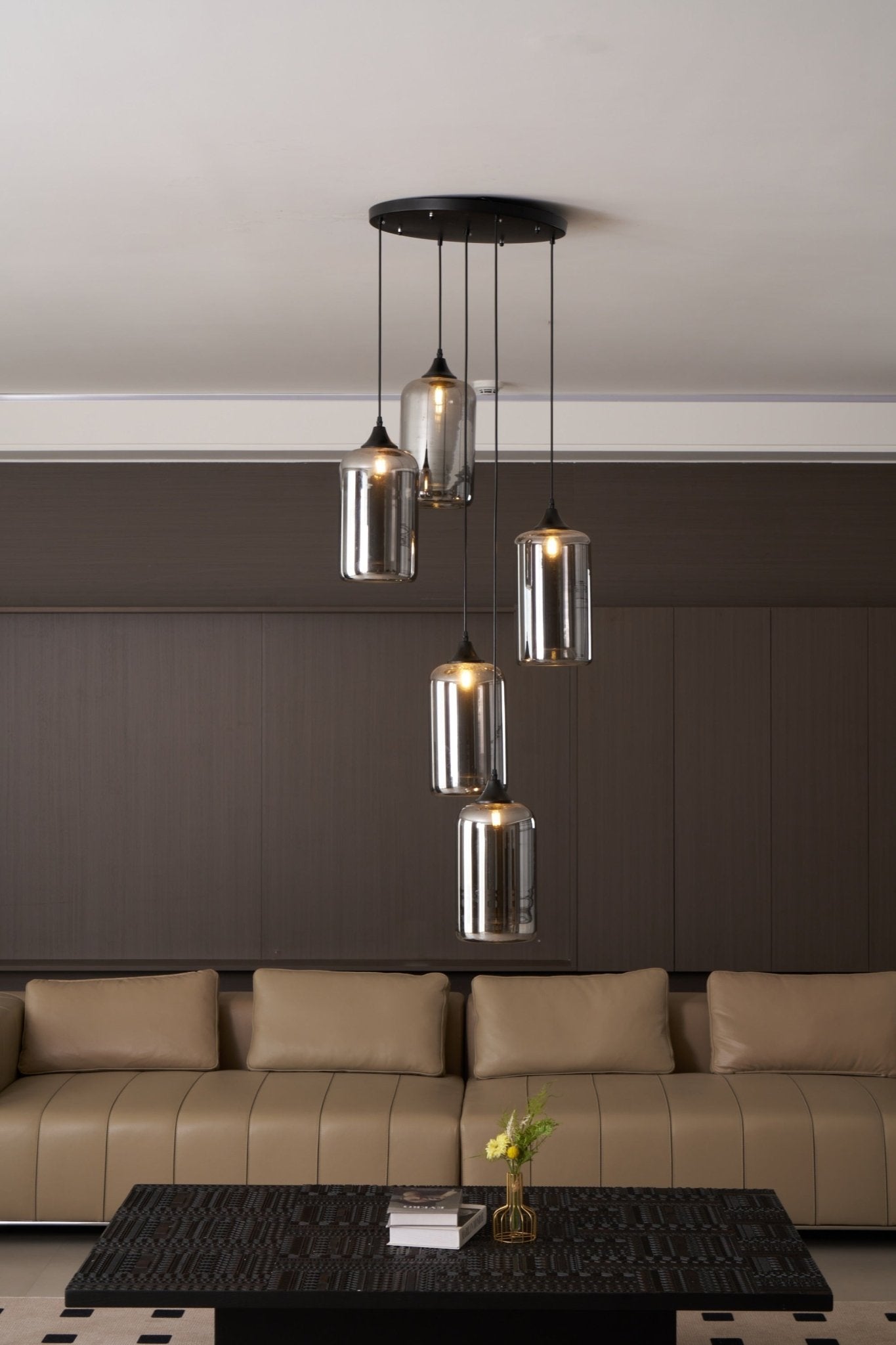 Mirelia Industrielle Pendelleuchte aus Glas-Letslighting