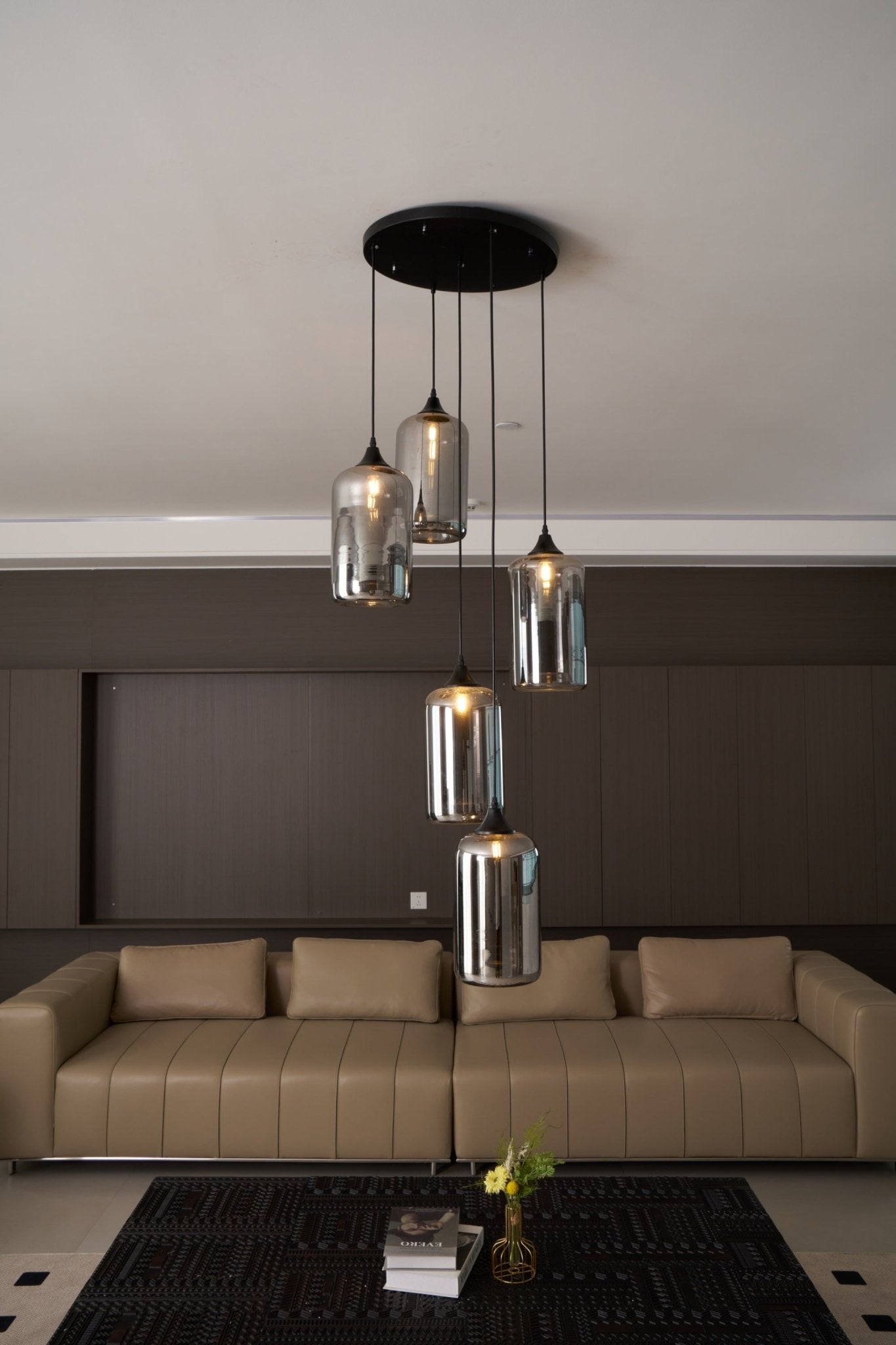 Mirelia Industrielle Pendelleuchte aus Glas-Letslighting