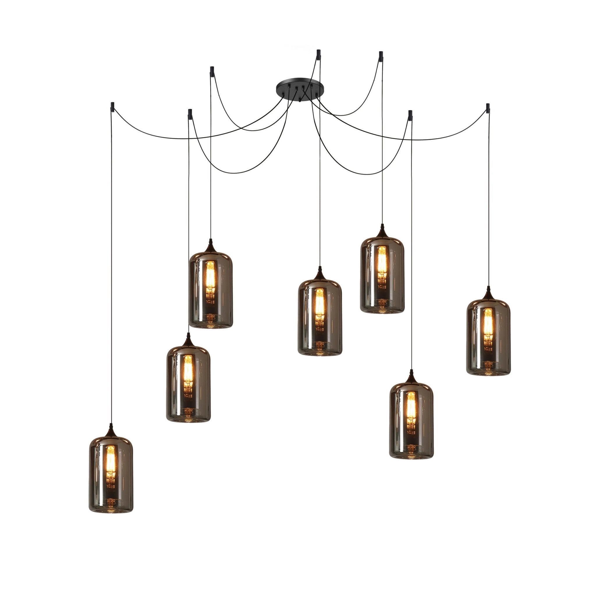 Mirelia Industrielle Pendelleuchte aus Glas-Letslighting