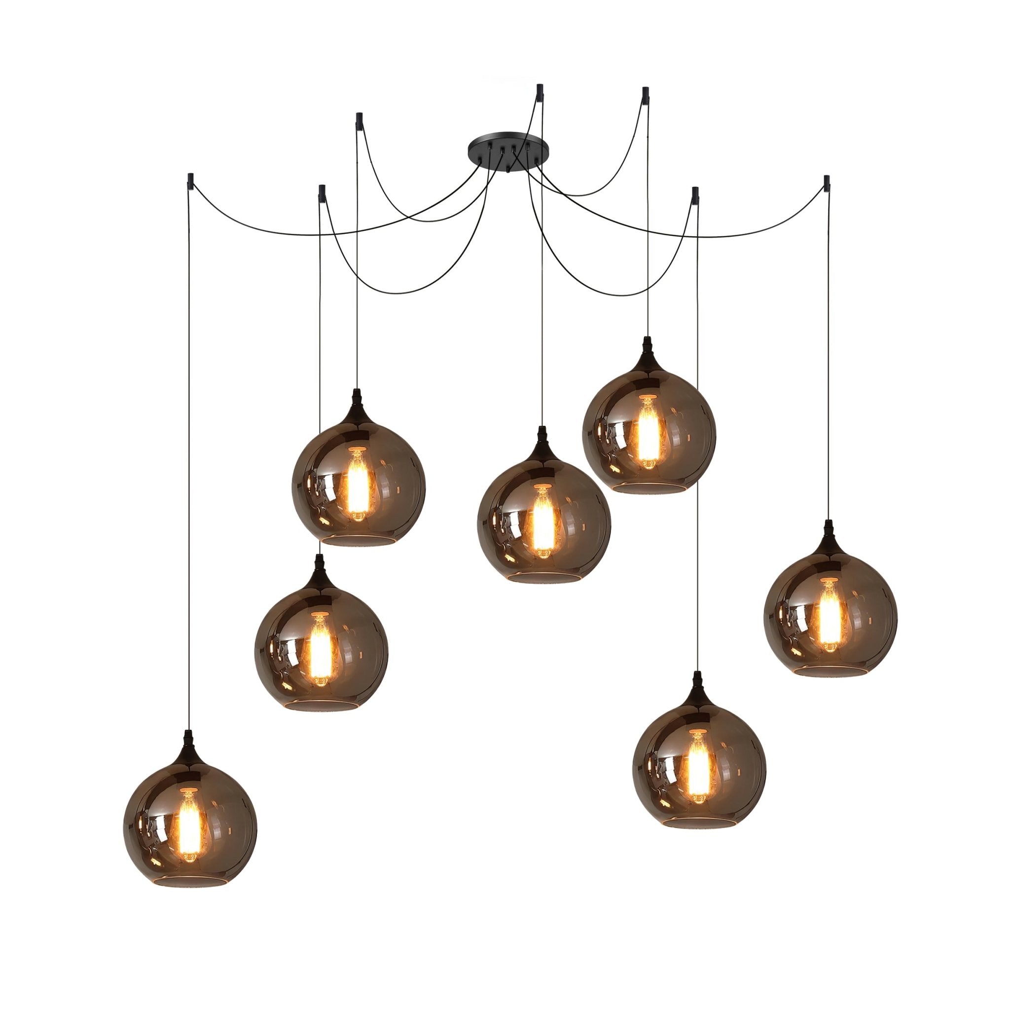 Mirelia Industrielle Pendelleuchte aus Glas-Letslighting