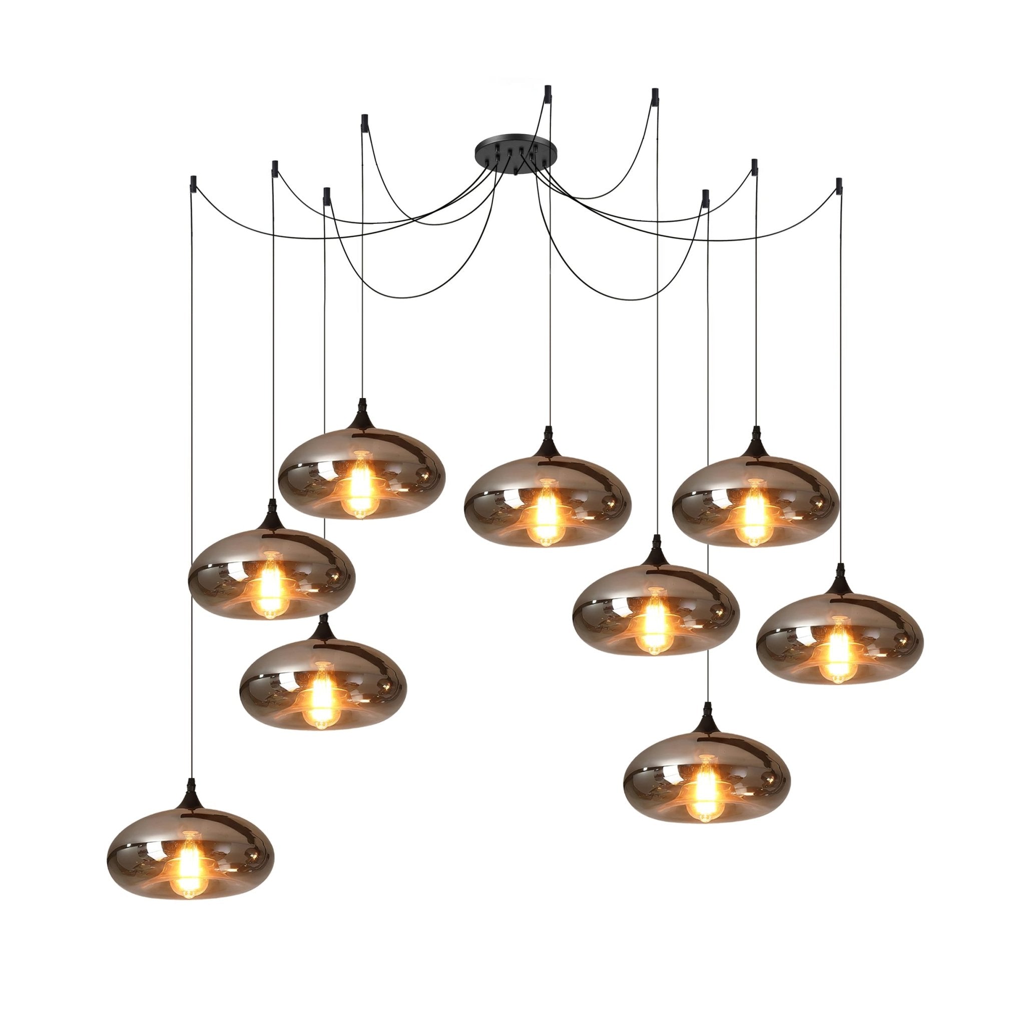 Mirelia Industrielle Pendelleuchte aus Glas-Letslighting