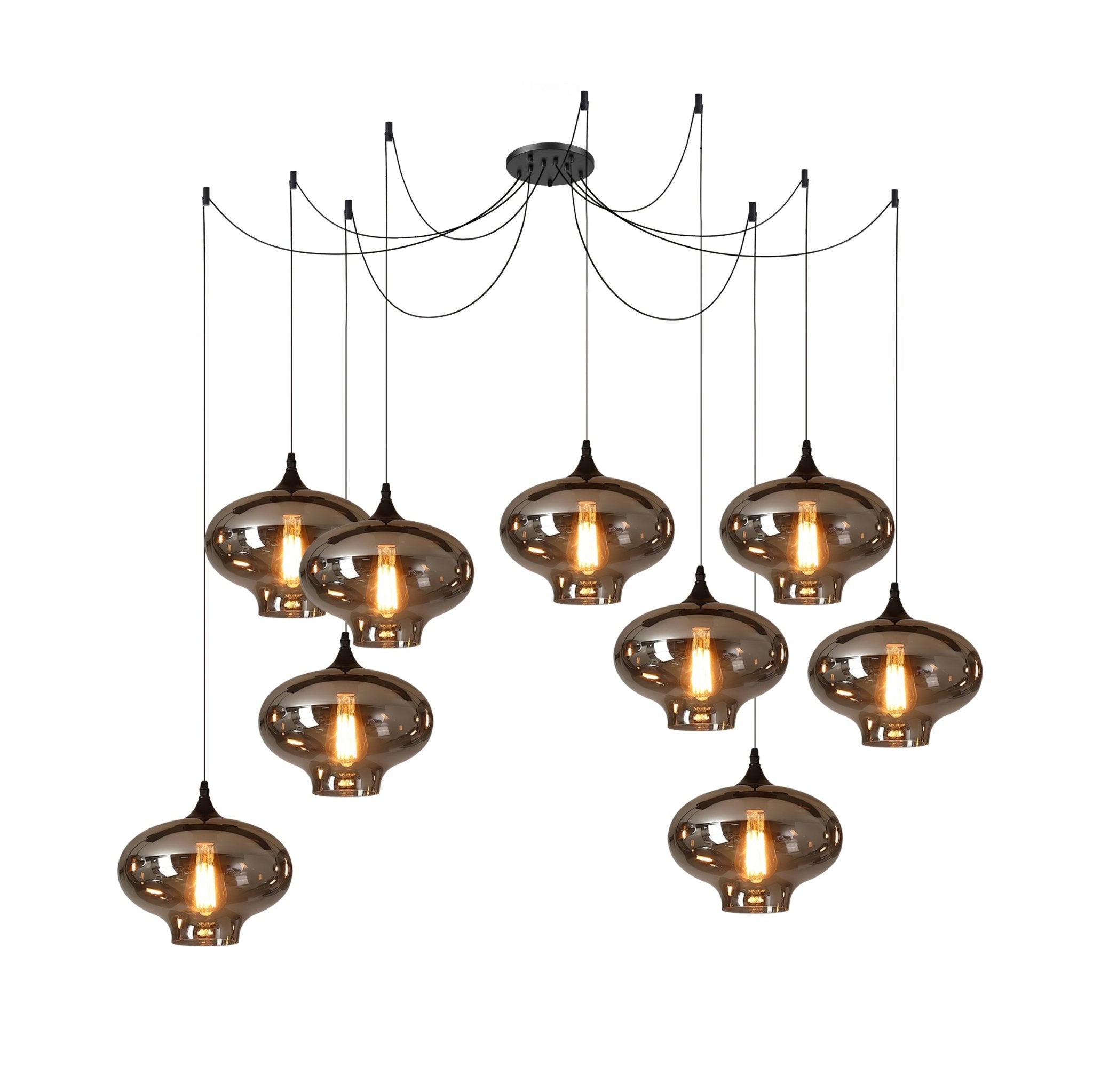 Mirelia Industrielle Pendelleuchte aus Glas-Letslighting
