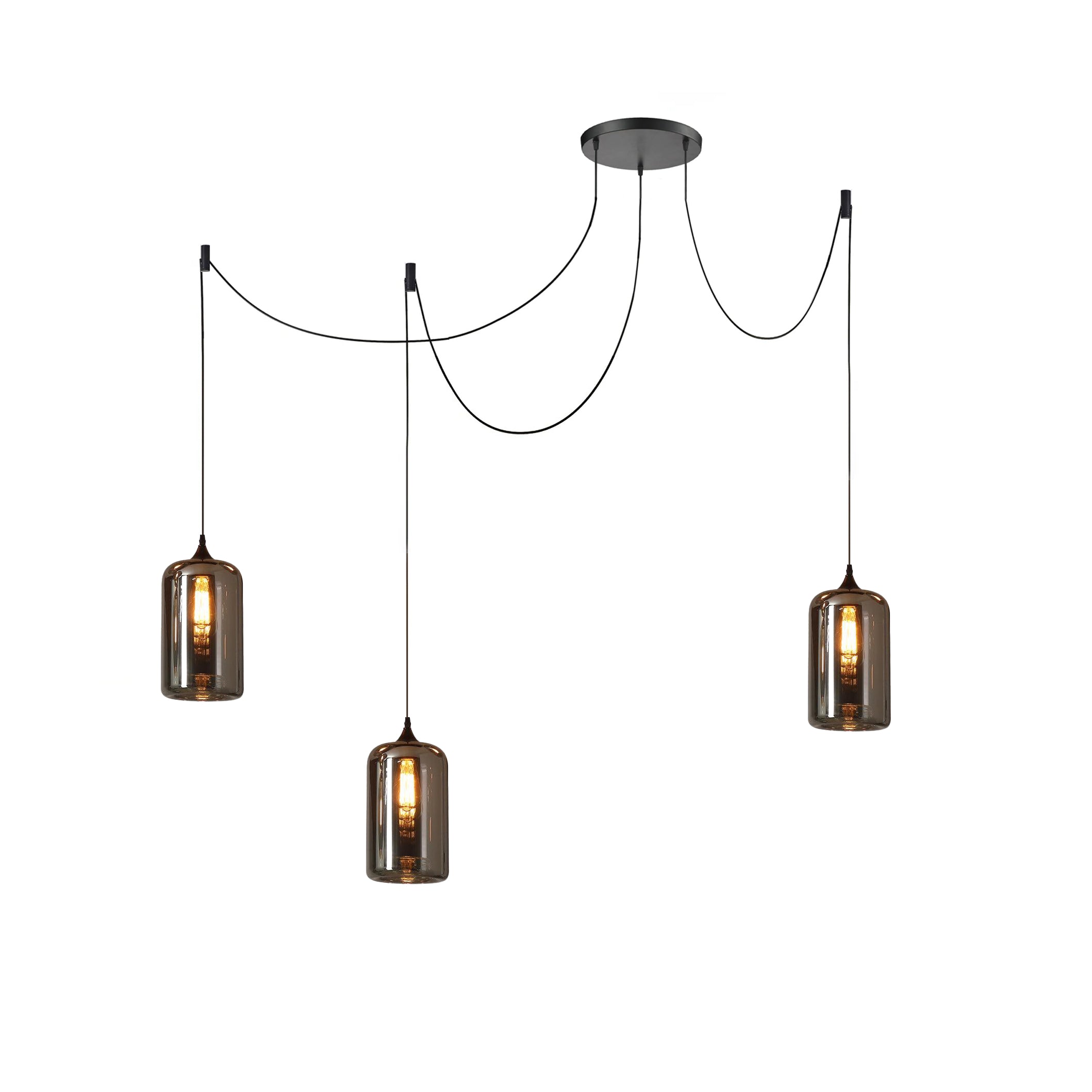 Mirelia Industrielle Pendelleuchte aus Glas-Letslighting