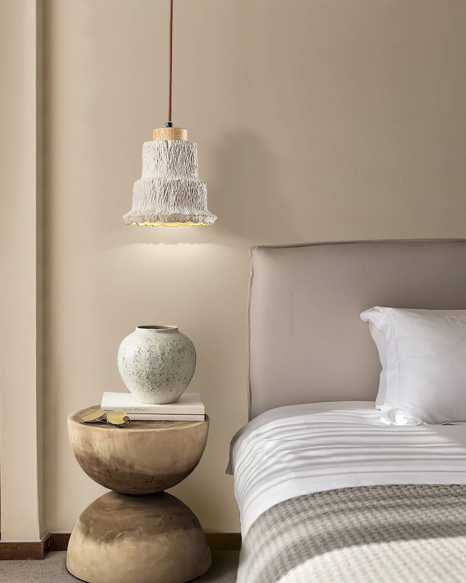 Esilara Tiered Travertine Pendant Light - Neutralighting