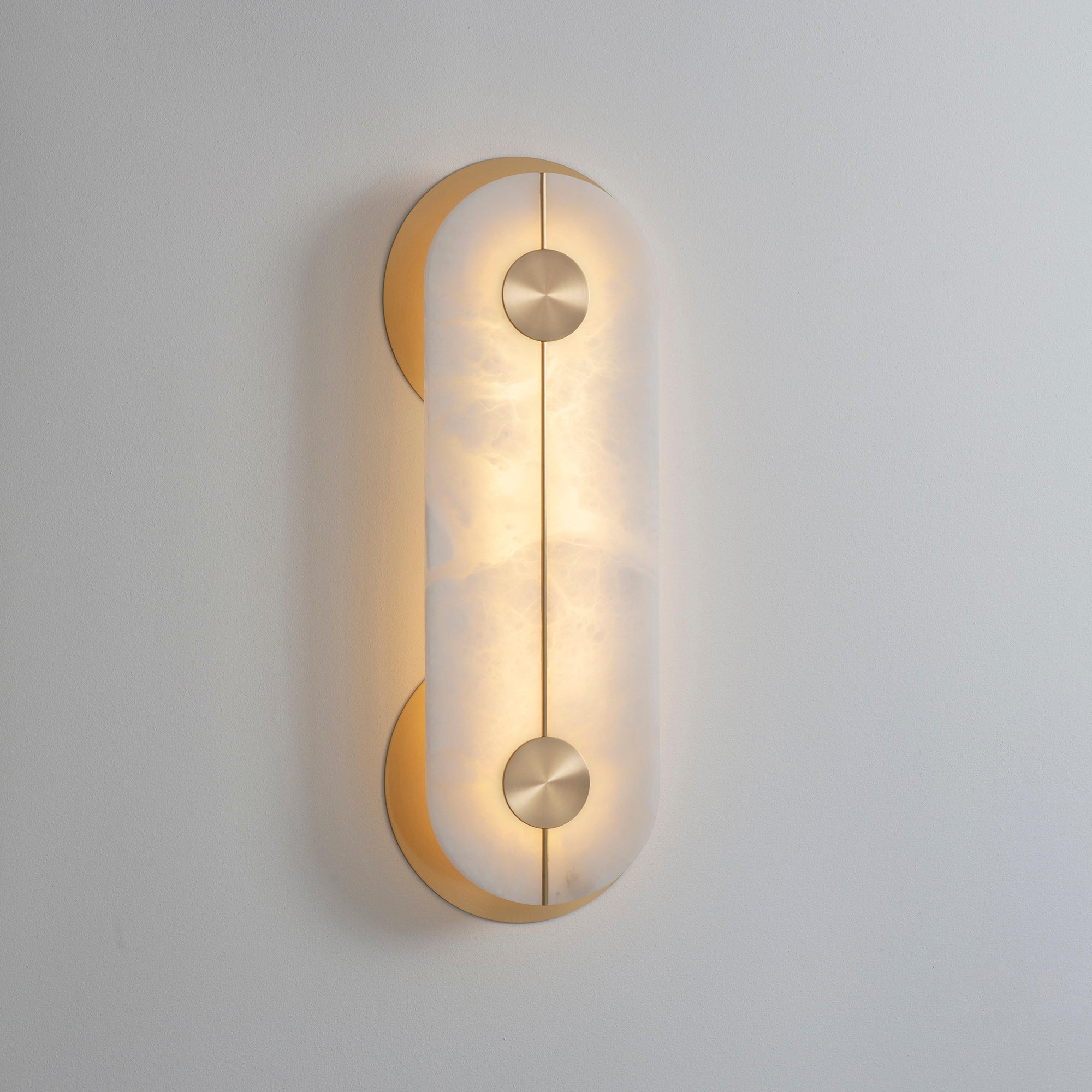 Auriel Modern Minimalist Brass Alabaster Wall Lamp - Letslighting