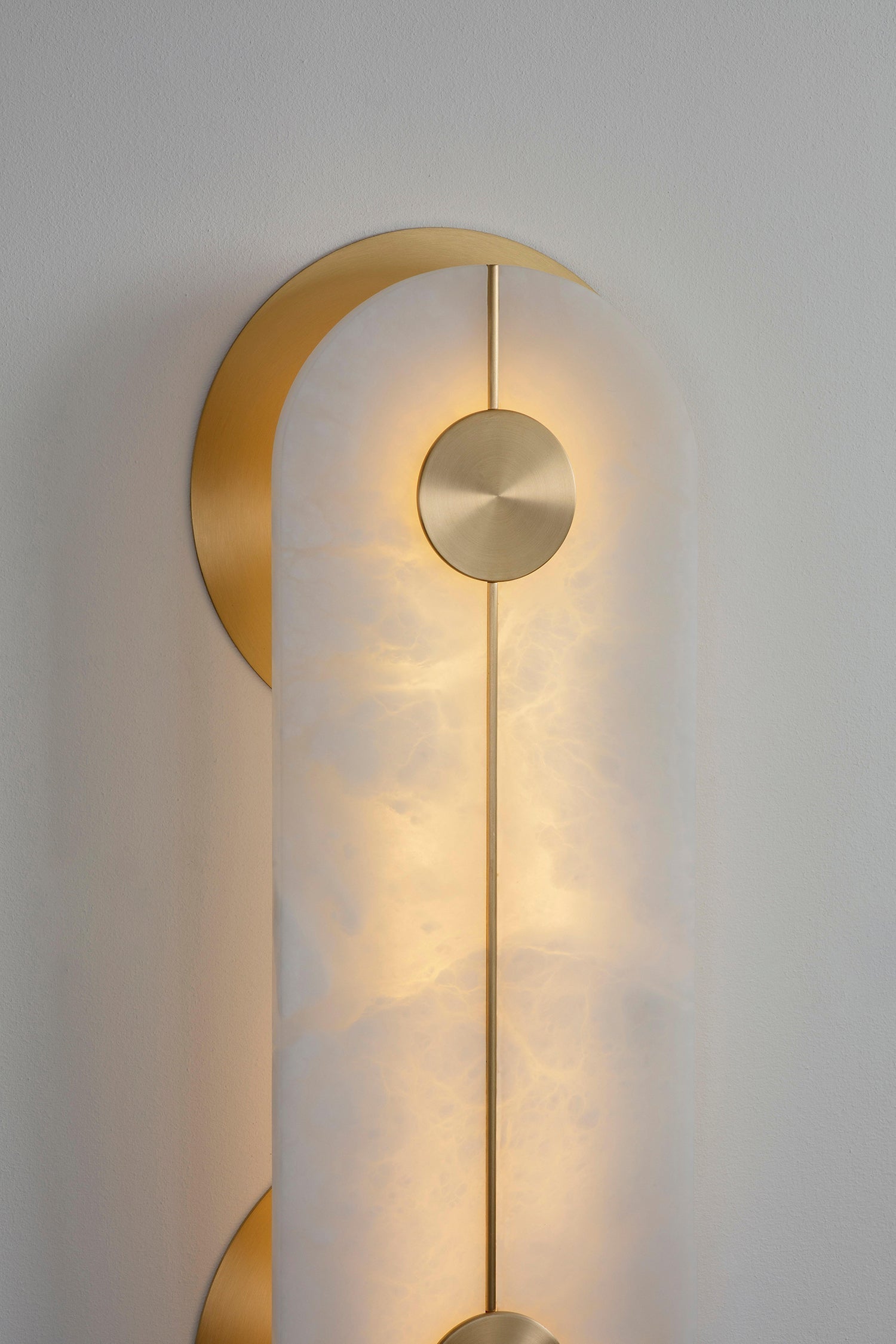 Auriel Modern Minimalist Brass Alabaster Wall Lamp - Letslighting