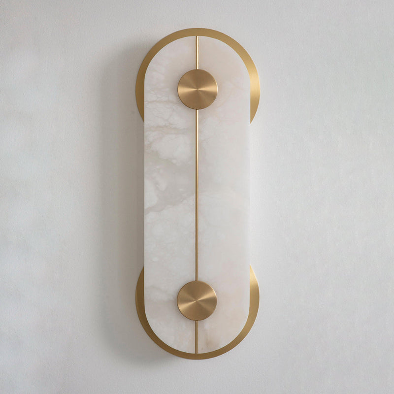 Auriel Modern Minimalist Brass Alabaster Wall Lamp - Letslighting