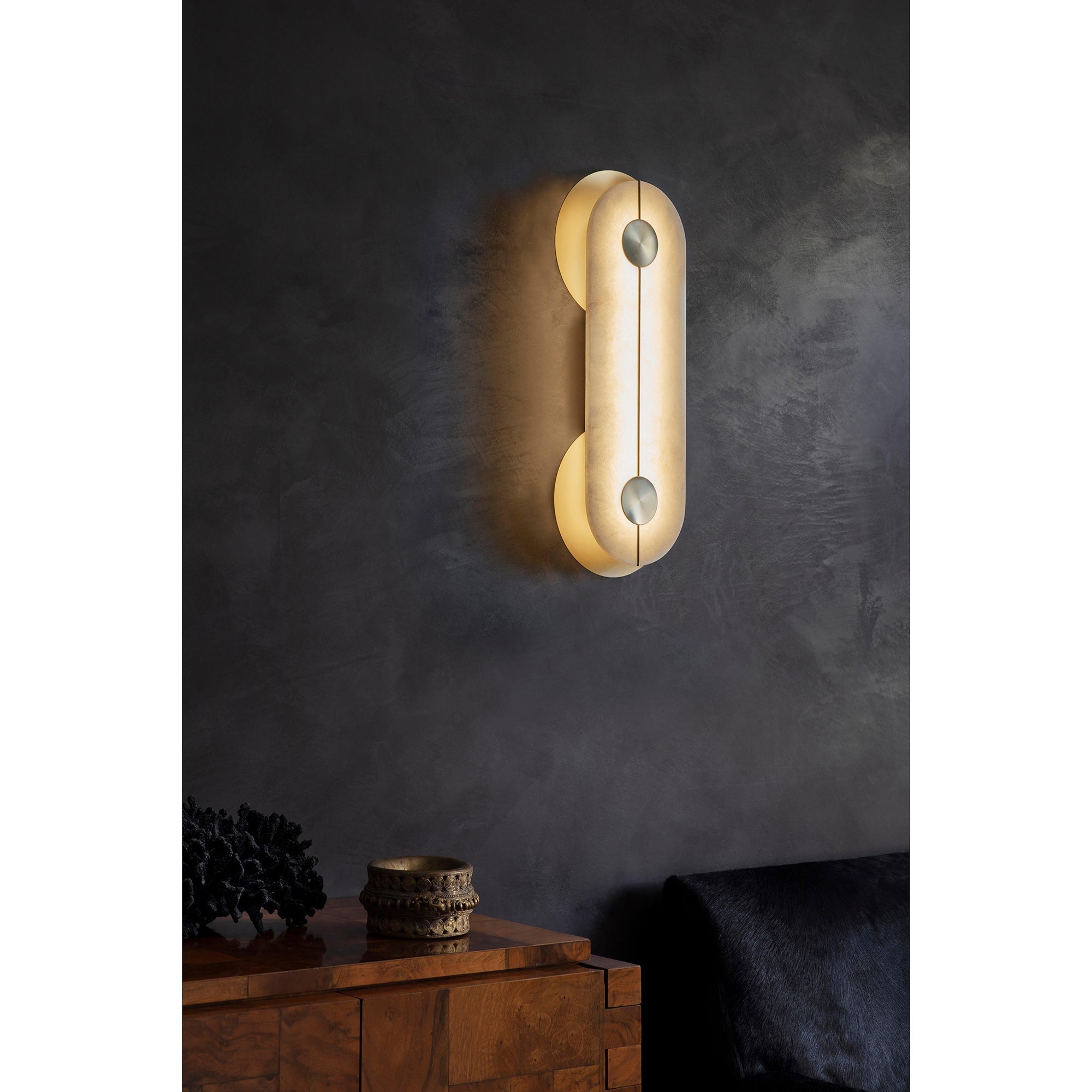 Auriel Modern Minimalist Brass Alabaster Wall Lamp - Letslighting