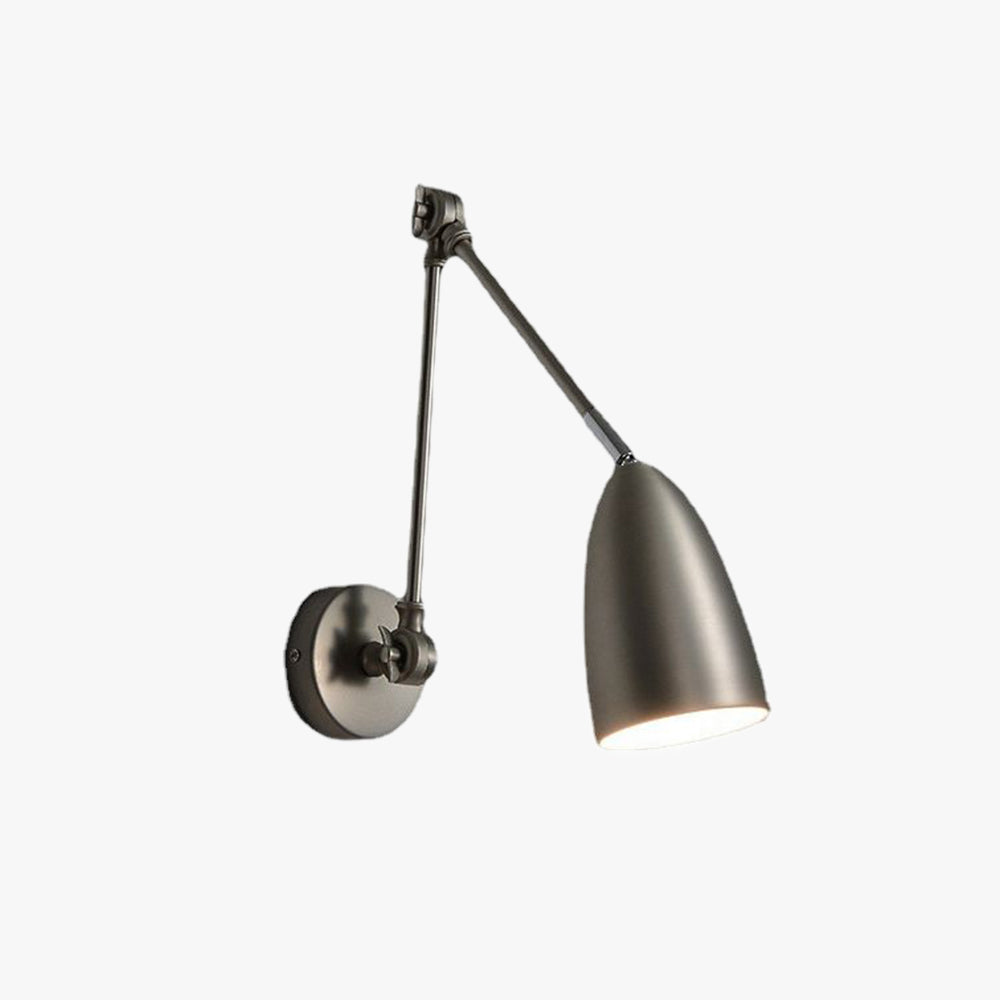 Silva Verstellbare Wandleuchte, Gewölbt, Schwarz/Weiß/Nickel, Wohnzimmer