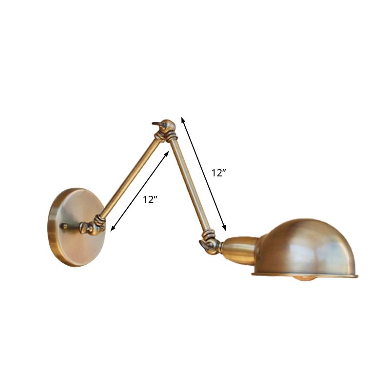 Silva Verstellbare Wandleuchte, Halbkugel, Messing/Antikmessing/Chrom, Schlafzimmer