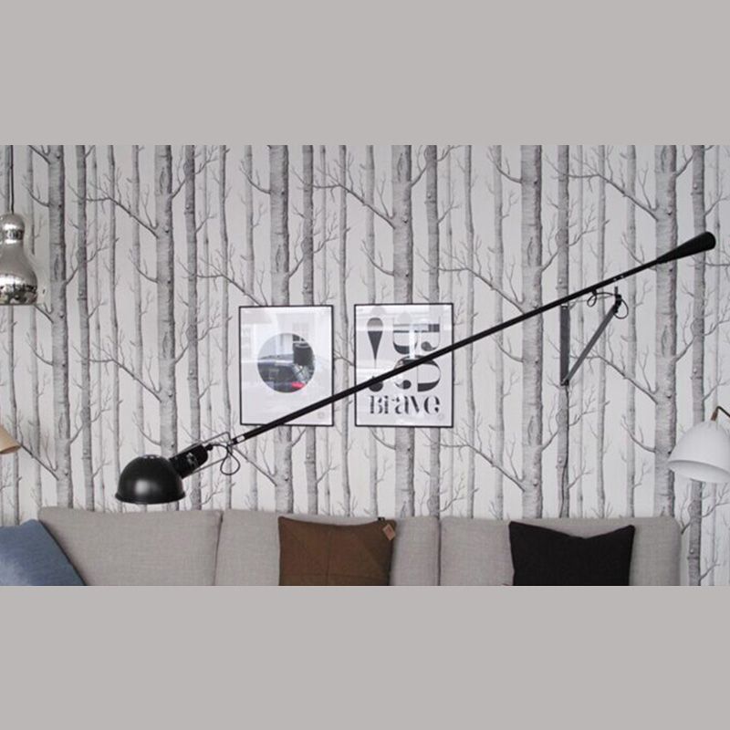 Silva Industrie LED Wandleuchte Innen Verstellbarem Arm Metall Schwarz/Weiß Schlafzimmer