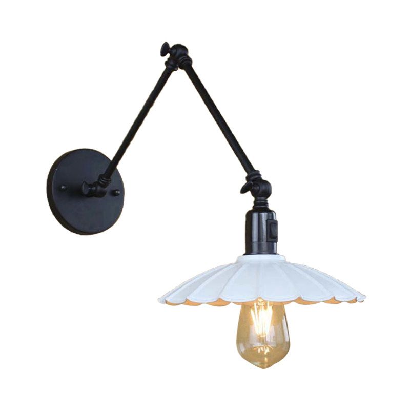 Silva Modern Wandleuchte Verstellbar, Schwarz/Weiß, Schlafzimmer, Metall