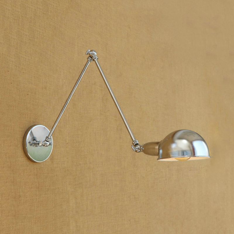 Silva Minimalistisch Wandleuchte Verstellbar, Silber, Schlafzimmer, Metall