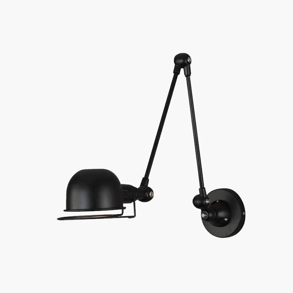 Silva Modern Wandleuchte, Metall, Kuppel, Schwarz/Weiß, Schlafzimmer