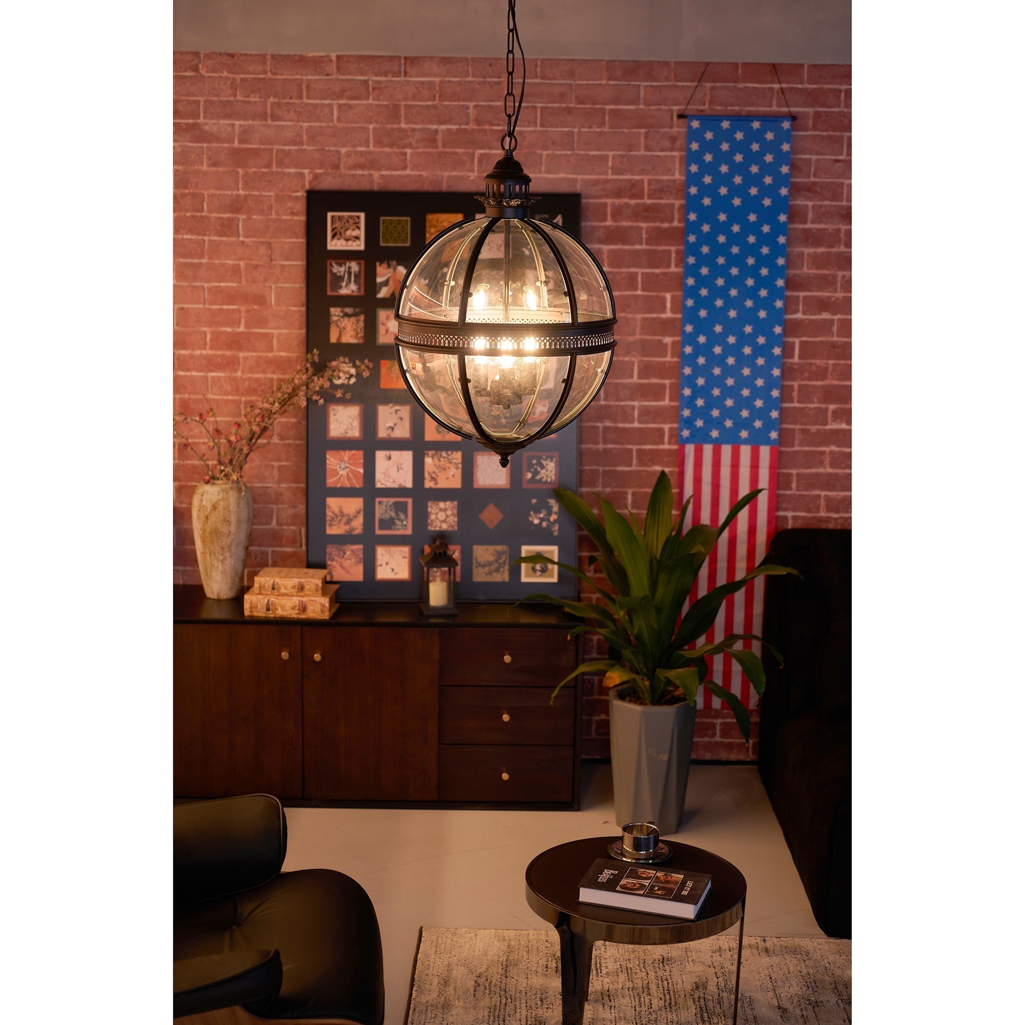 Svelte Vintage Industrial Glas Pendelleuchte-Letslighting
