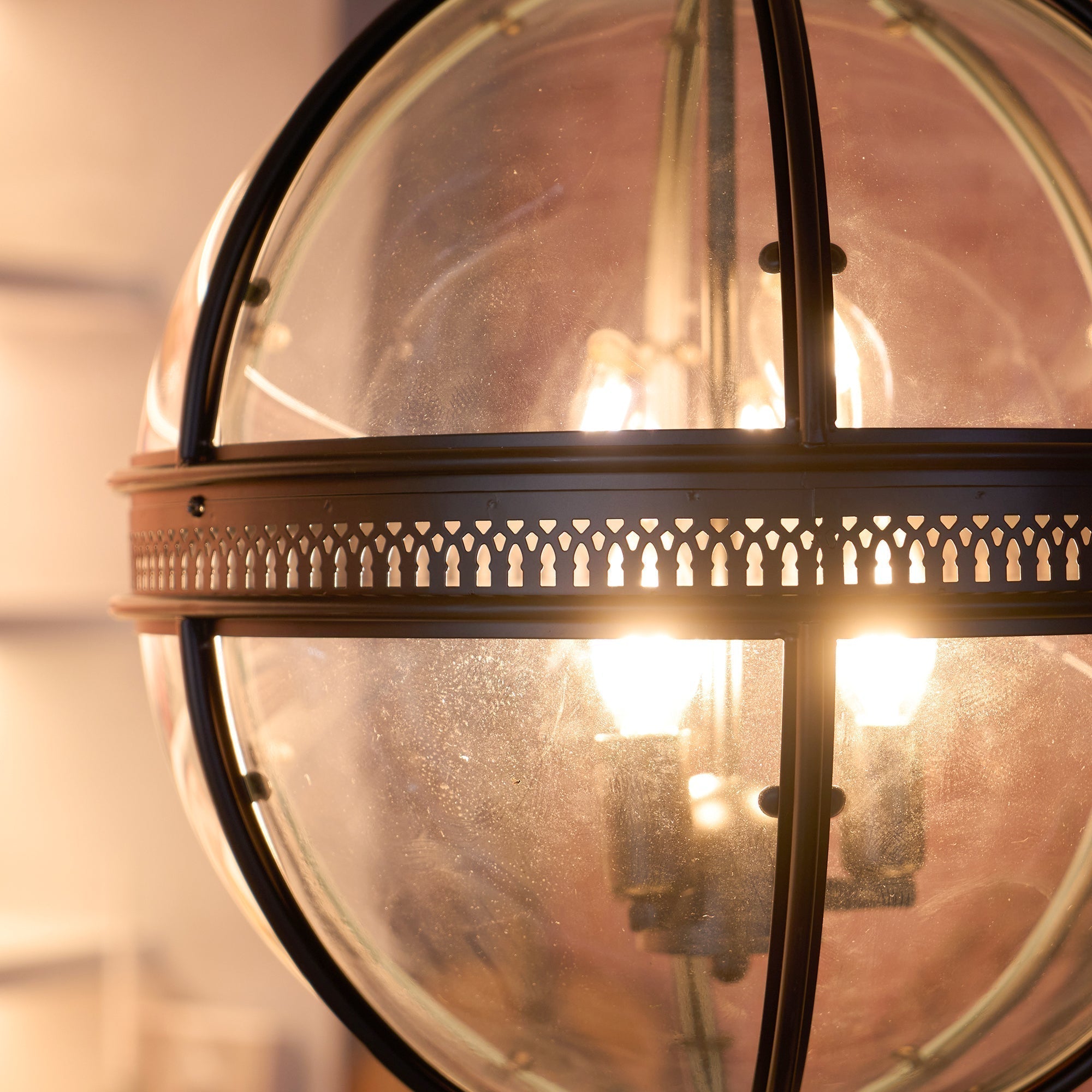 Edward Retro Pendelleuchte aus Glas