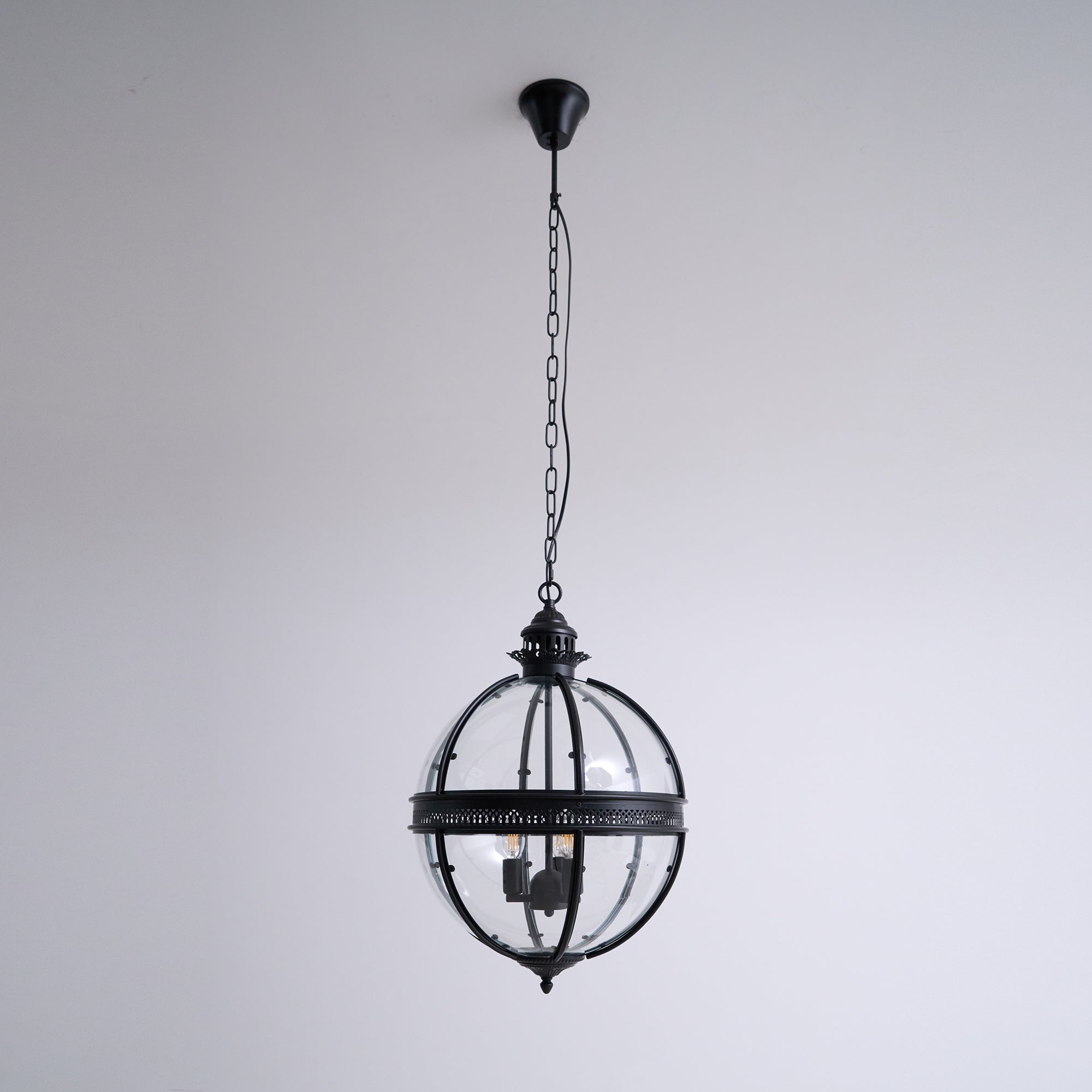 Edward Retro Pendelleuchte aus Glas