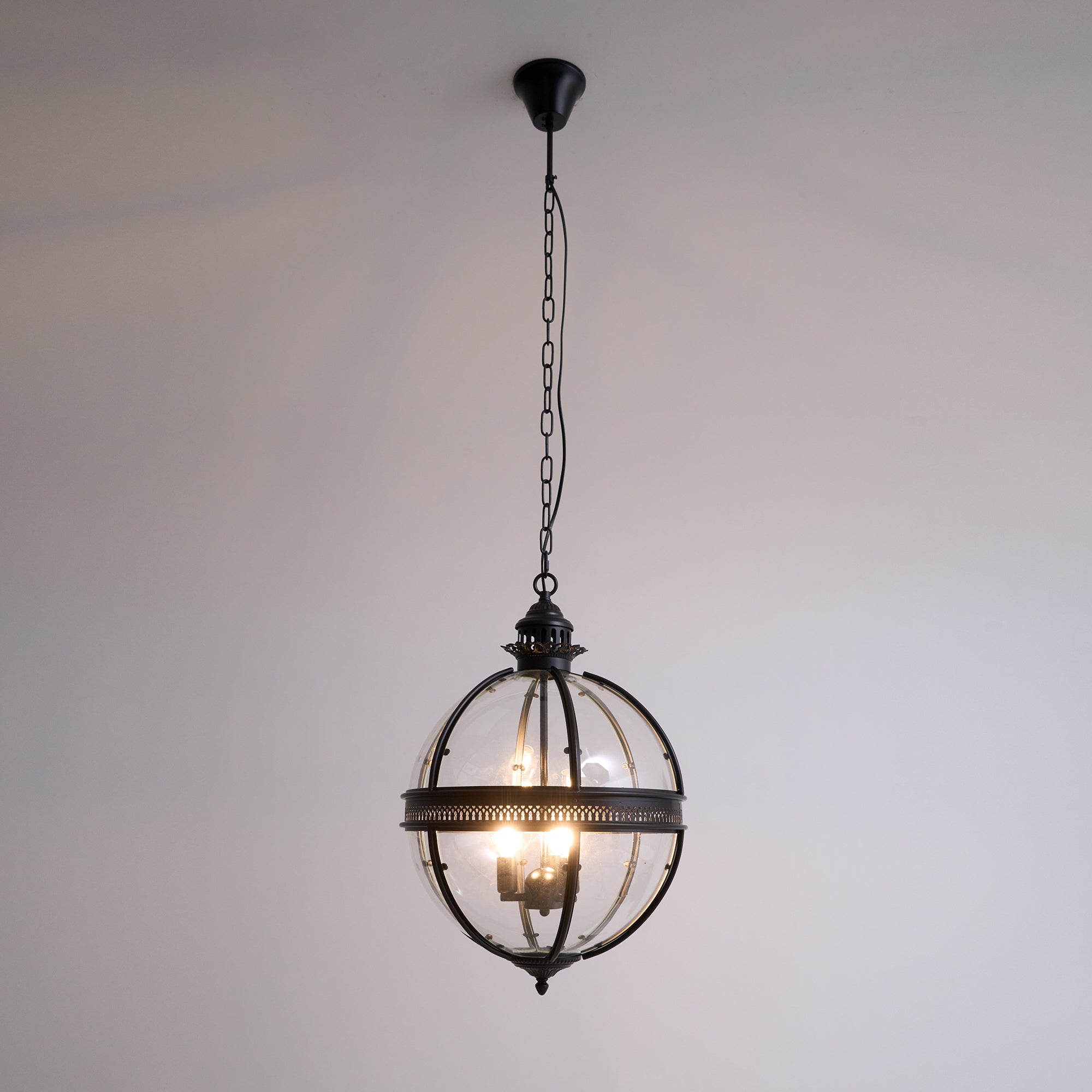 Edward Retro Pendelleuchte aus Glas
