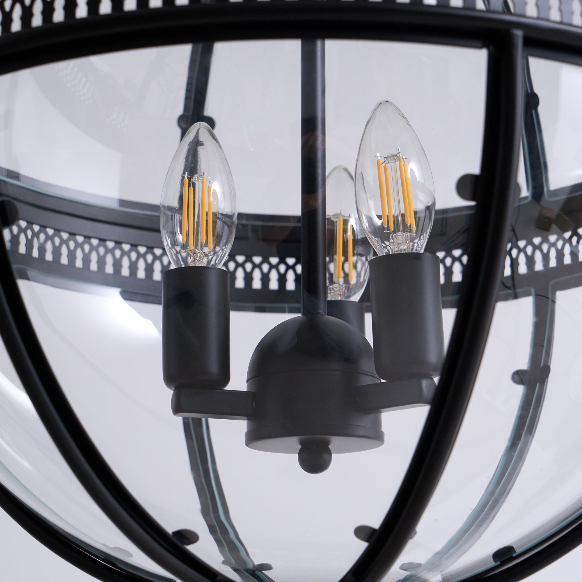 Edward Retro Pendelleuchte aus Glas
