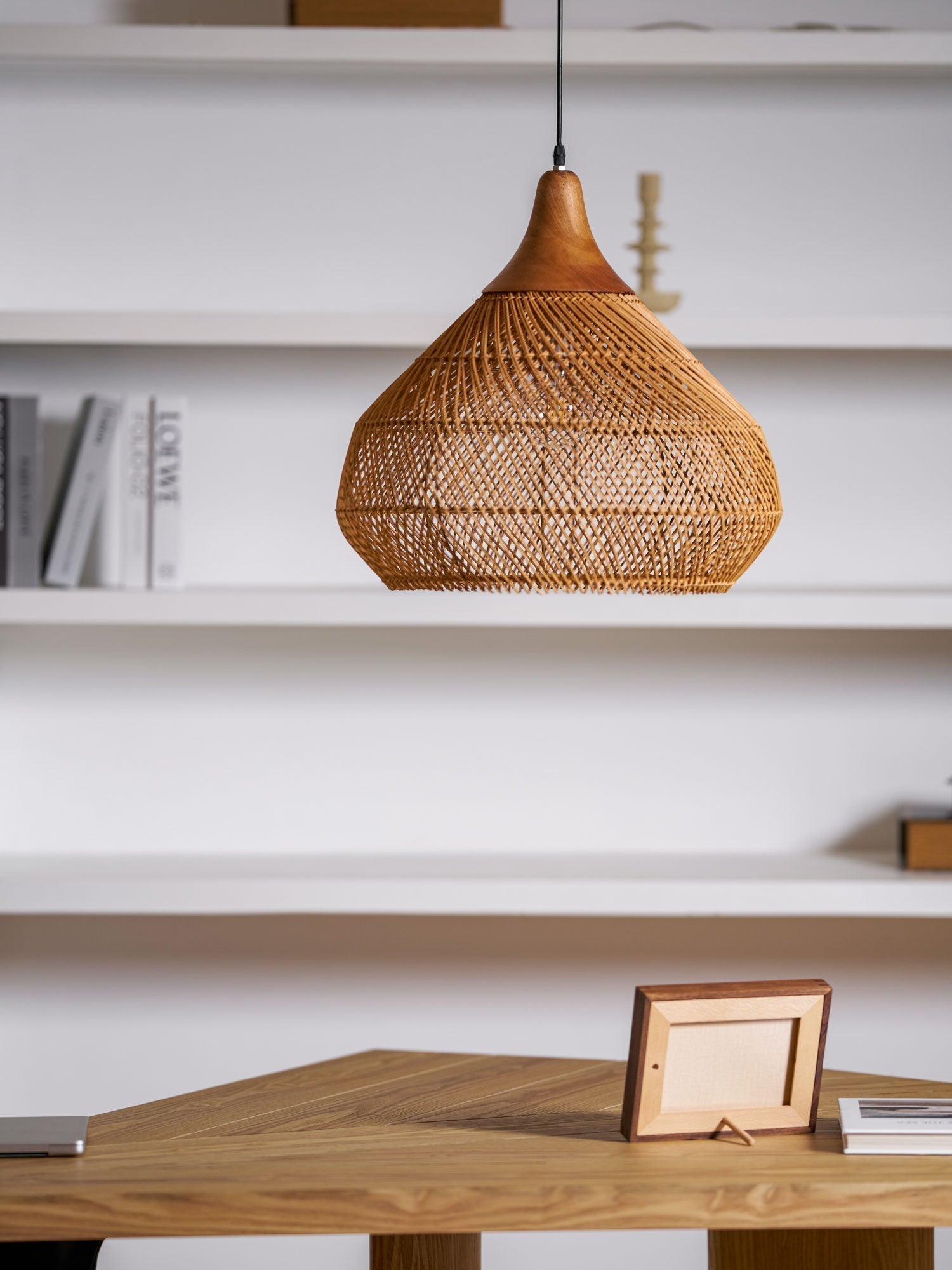 Solavn Rattanholz Pendelleuchte-Letslighting