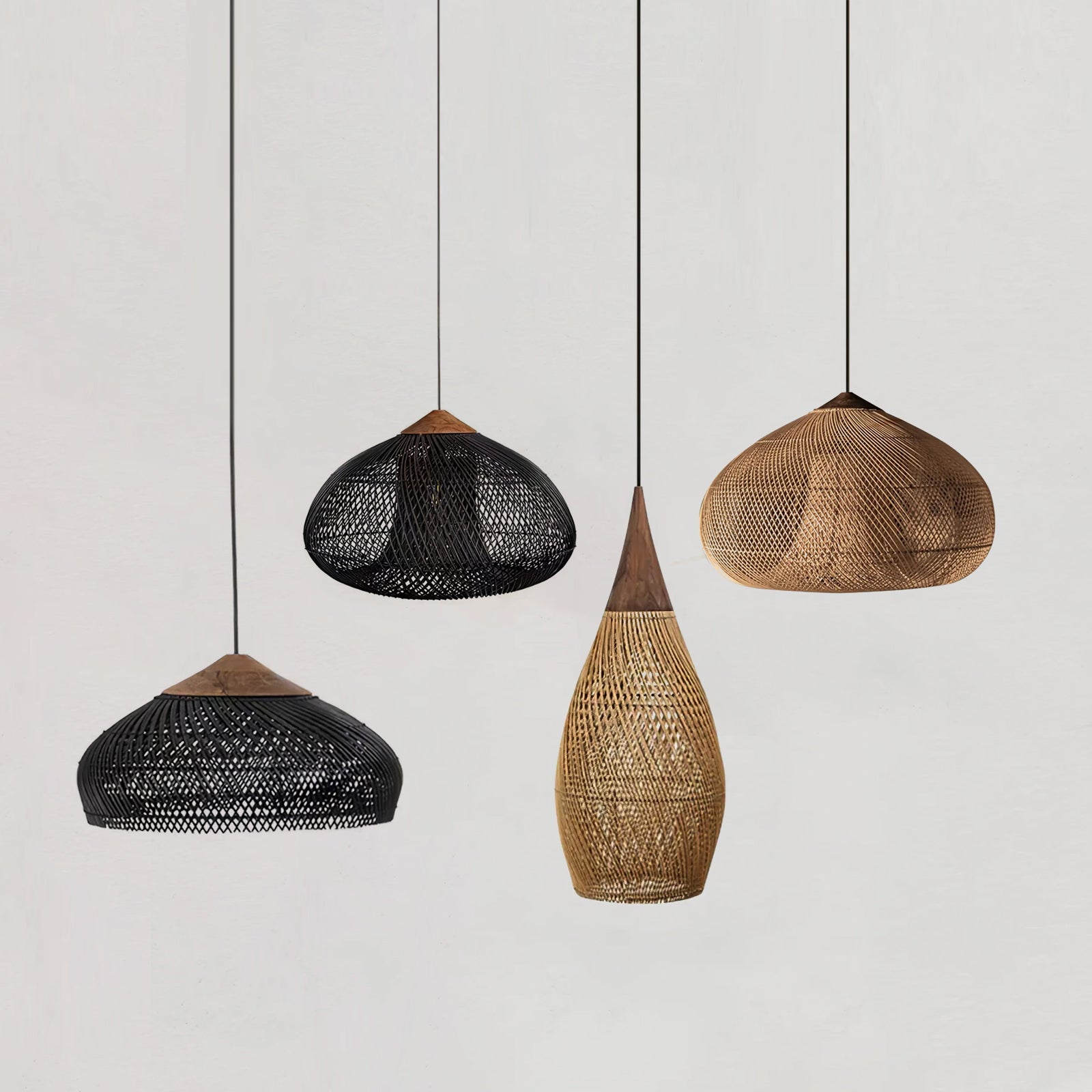 Solavn Rattanholz Pendelleuchte-Letslighting