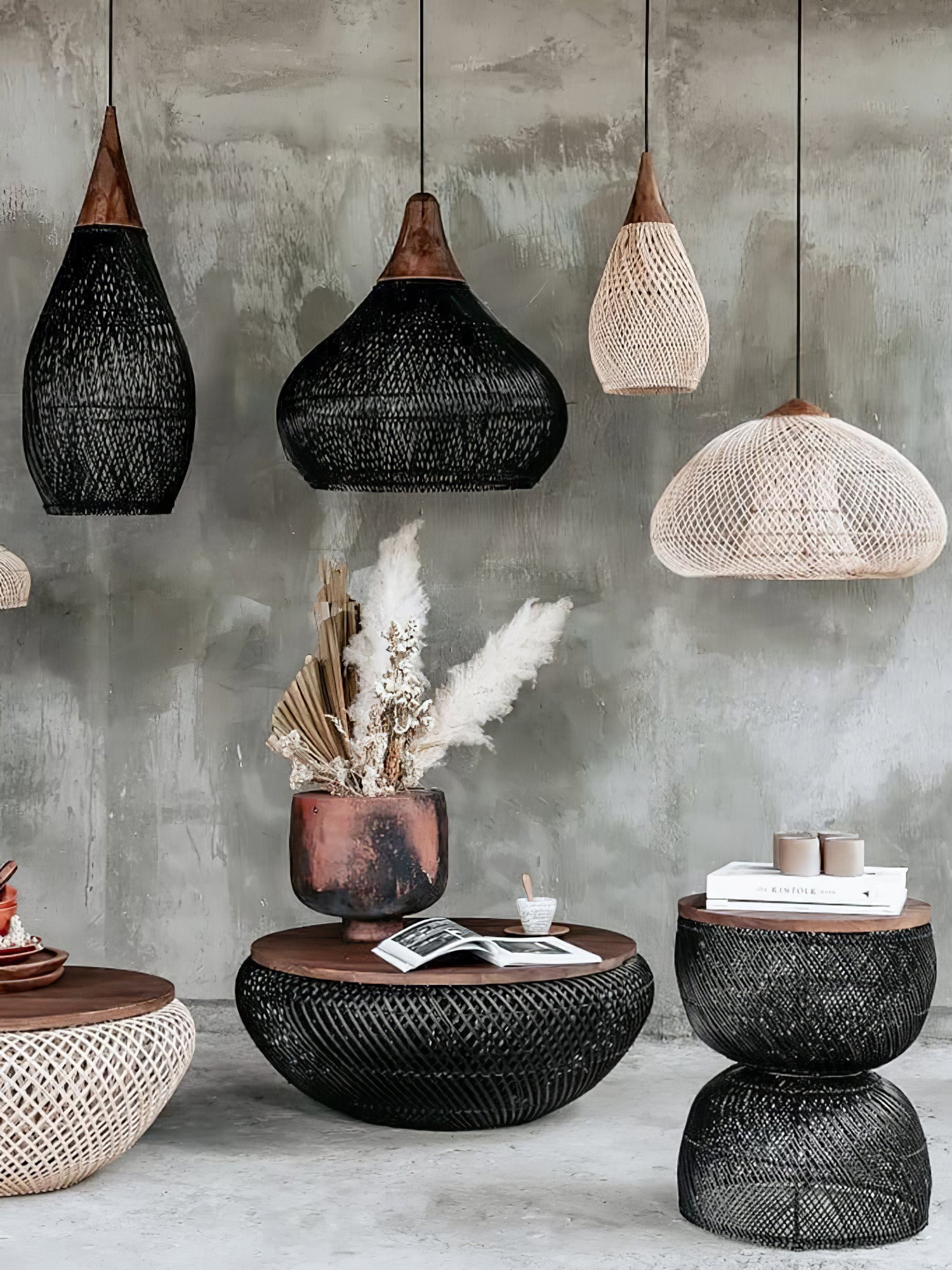 Solavn Rattanholz Pendelleuchte-Letslighting