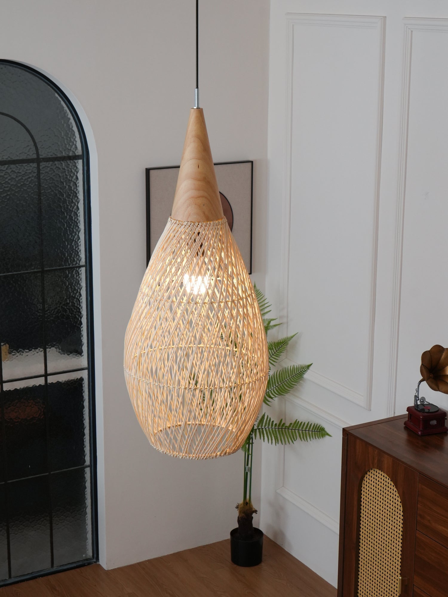 Solavn Rattanholz Pendelleuchte-Letslighting